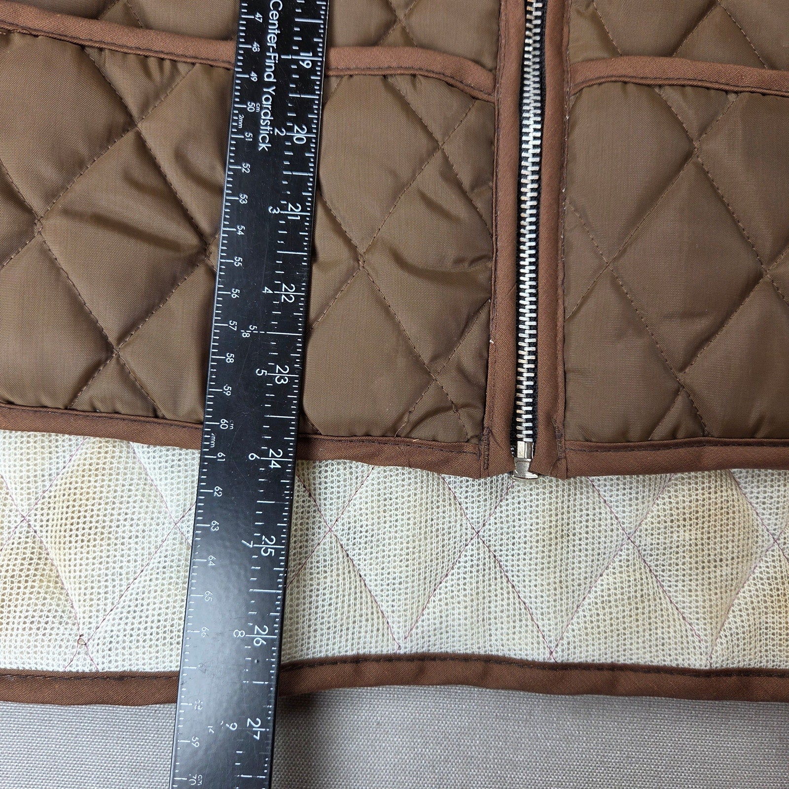Vintage Haband Style 347 Quilted Hunting Utility Vest Mens L Nylon USA Zip