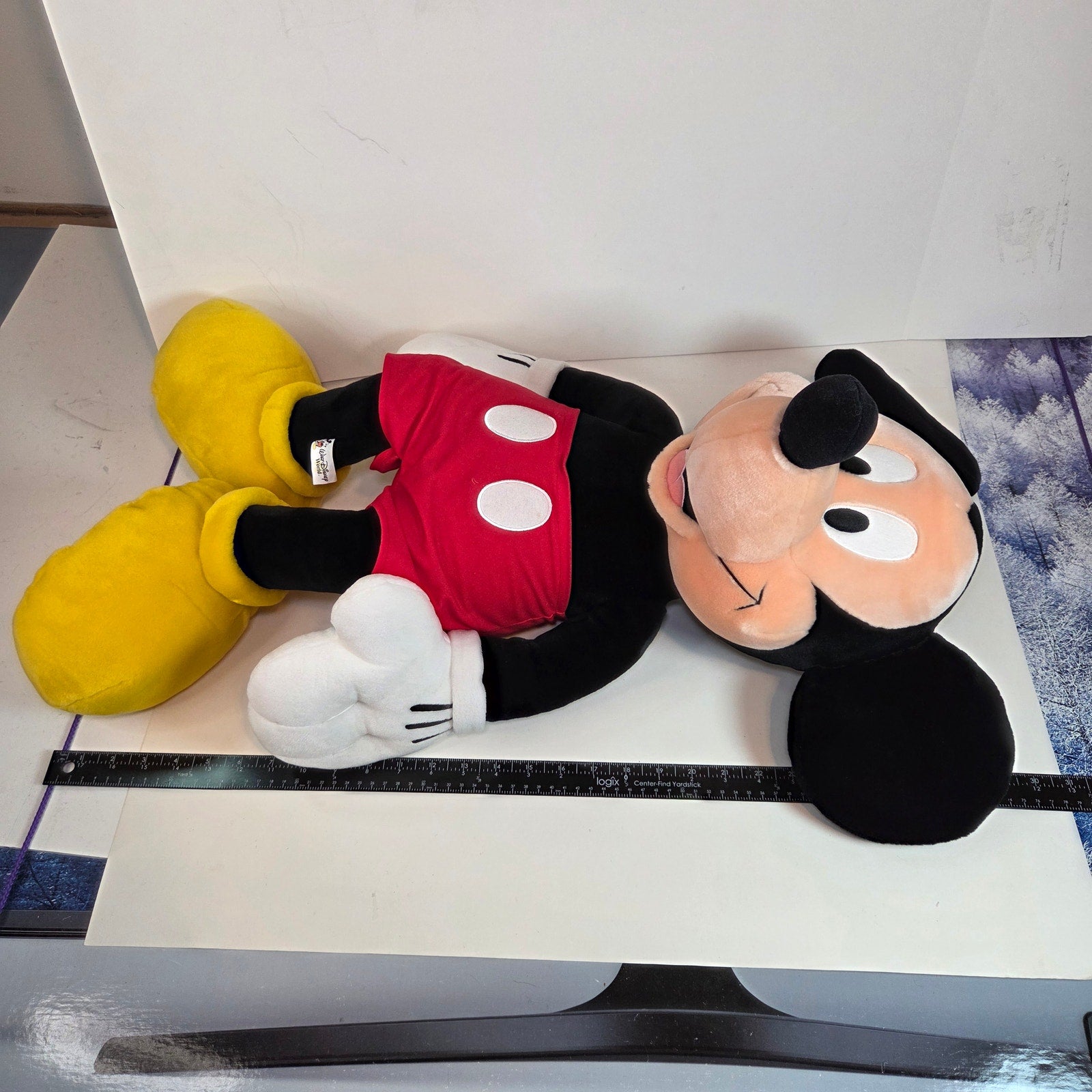 Mickey Mouse Large Plush Stuffed Animal Disney Parks 19” Sitting