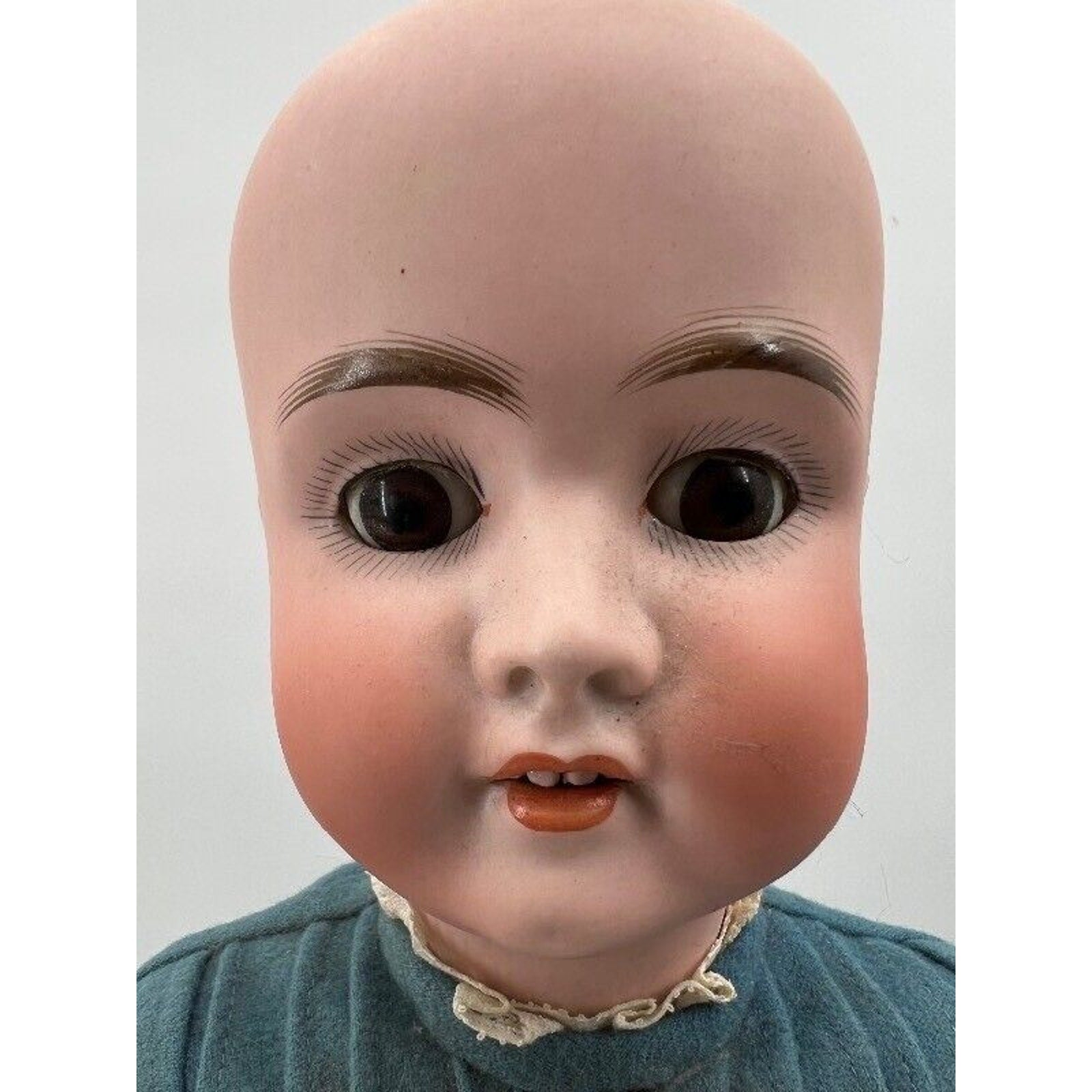 Antique 1906 Schoenau & Hoffmeister Bisque Doll 22” Open Mouth Compo Body