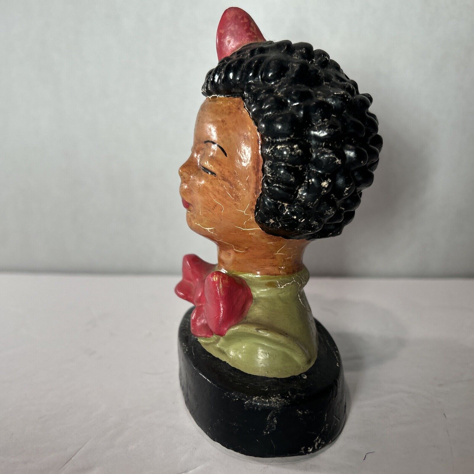 Vintage Chalkware Bust Pair – Goldscheider Style Asian Children Art Deco Figures