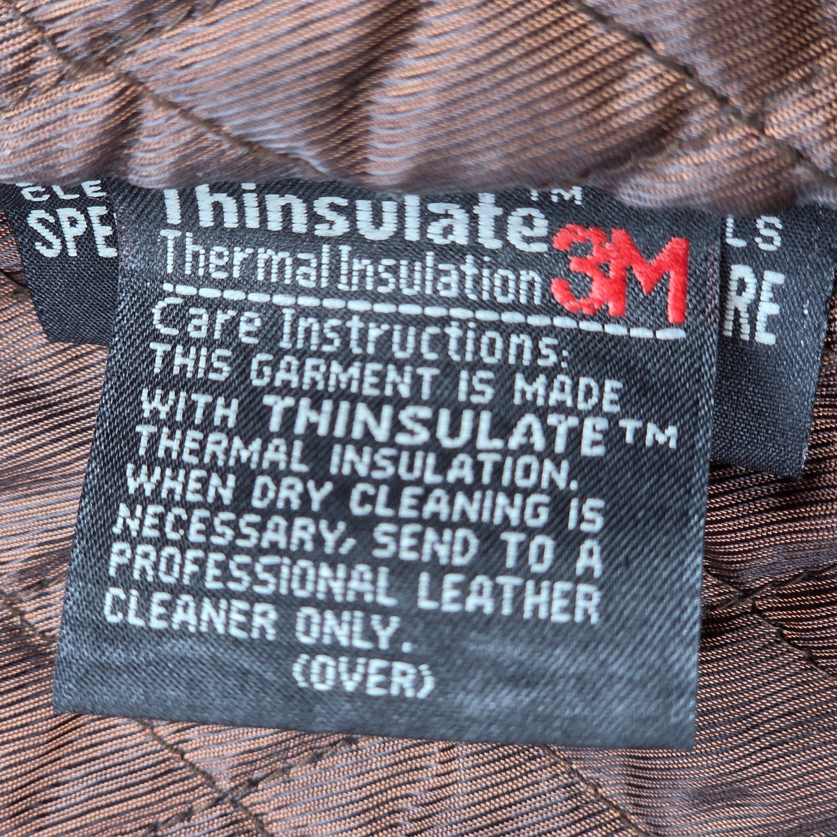 Wilsons Leather M. Julian Men's XL Brown Leather Jacket Thinsulate Zip Liner