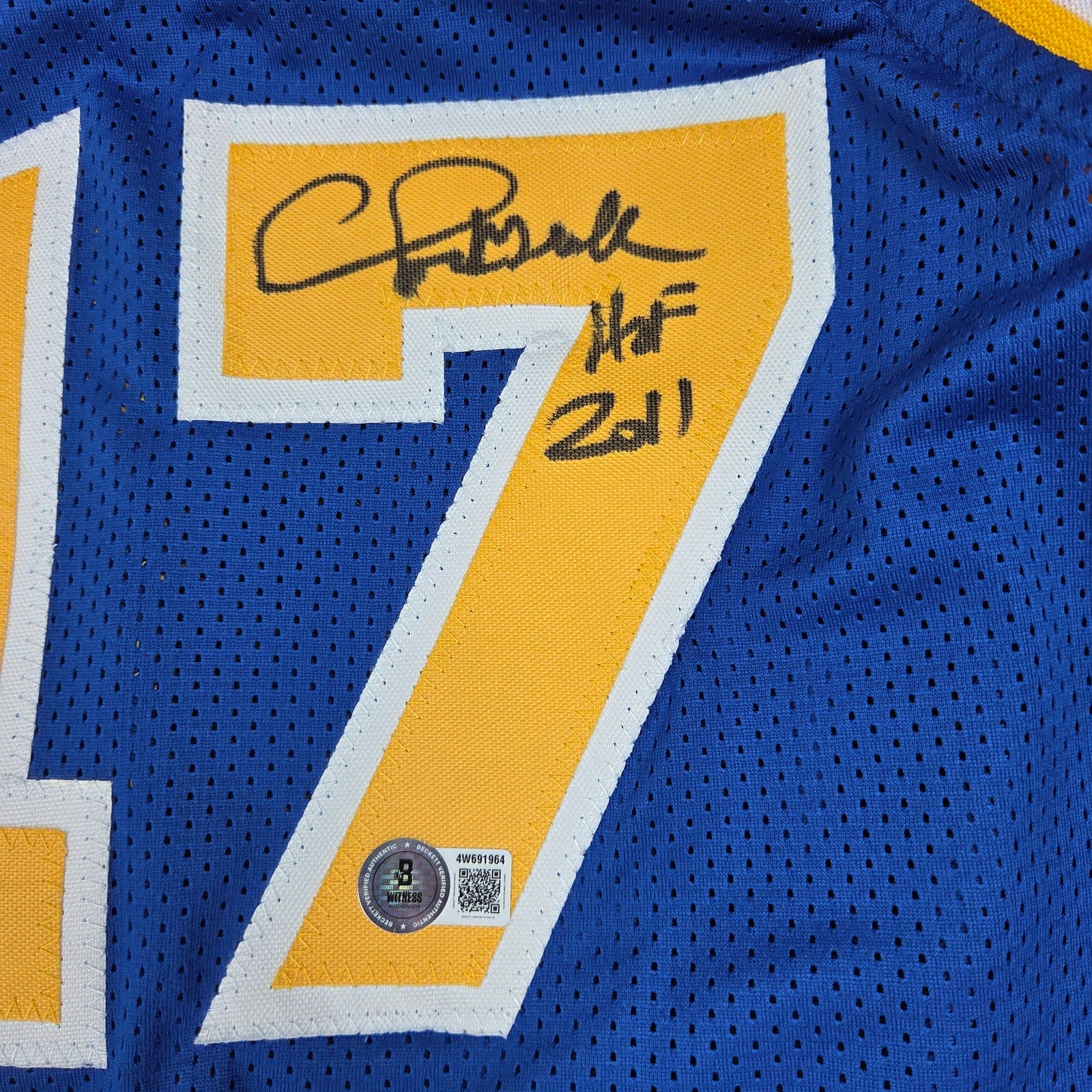 Run TMC Warriors Jersey Signed Mullin Hardaway Richmond BAS Witness HOF Auto