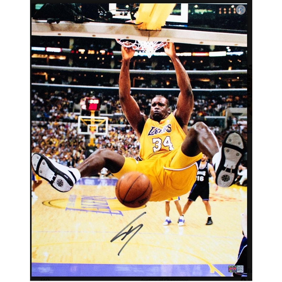 Shaquille O’Neal Signed Lakers 16x20 Photo PIA Certified Autograph Hologram