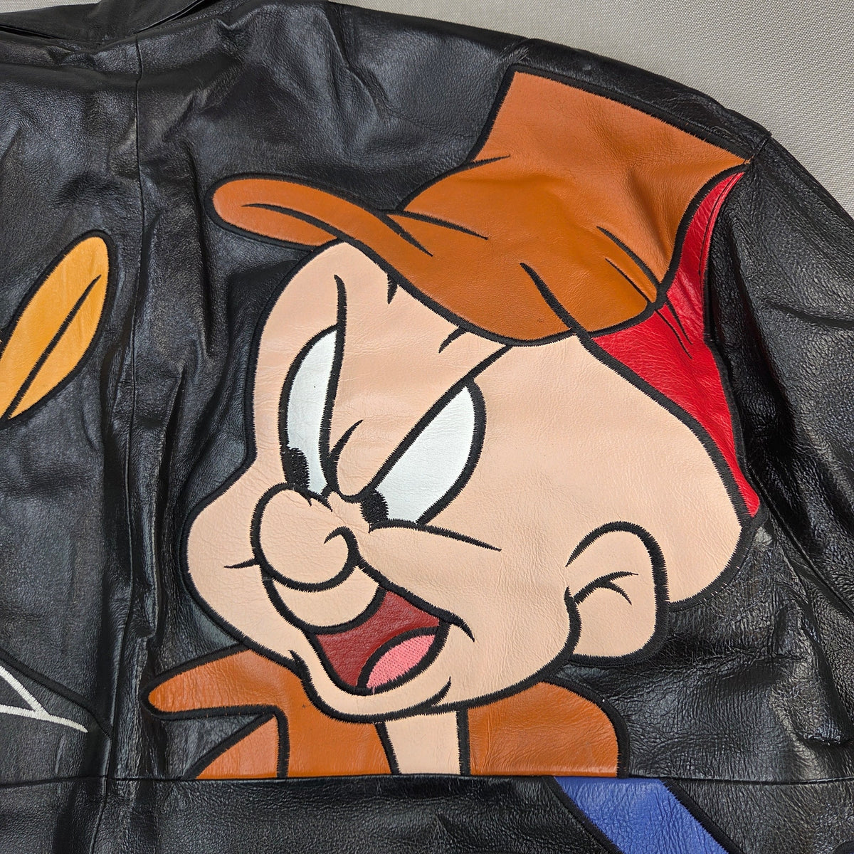 Vintage 1998 Looney Tunes Collection Leather Jacket Urban Gear XL Warner Bros