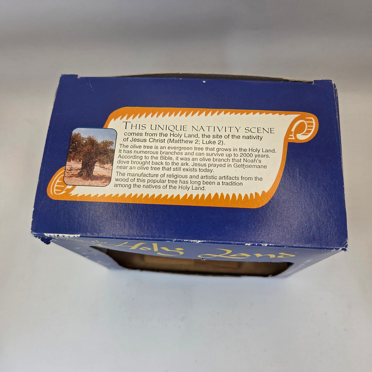 Hand Carved Olive Wood Nativity Scene Made in Israel G&G International Box