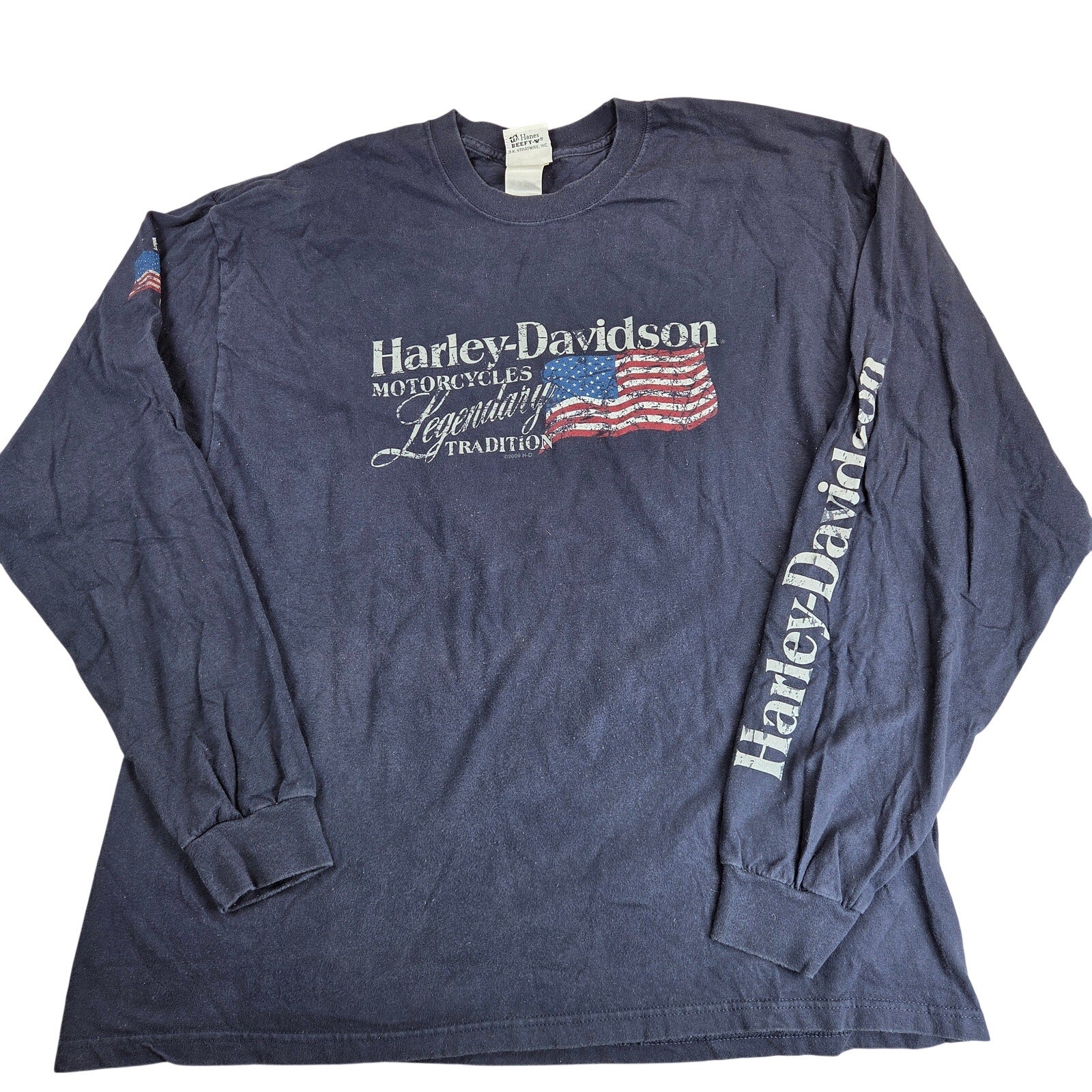 Harley-Davidson 2009 Windy City Chicago Pinup Long Sleeve T-Shirt 2XL USA