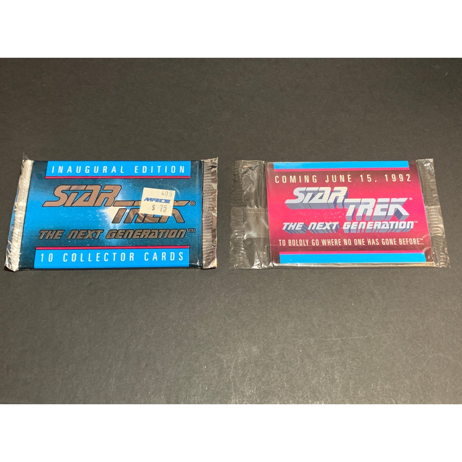 1991 Impel Star Trek Next Generation Sealed Promo Inaugural 2 Pack Lot