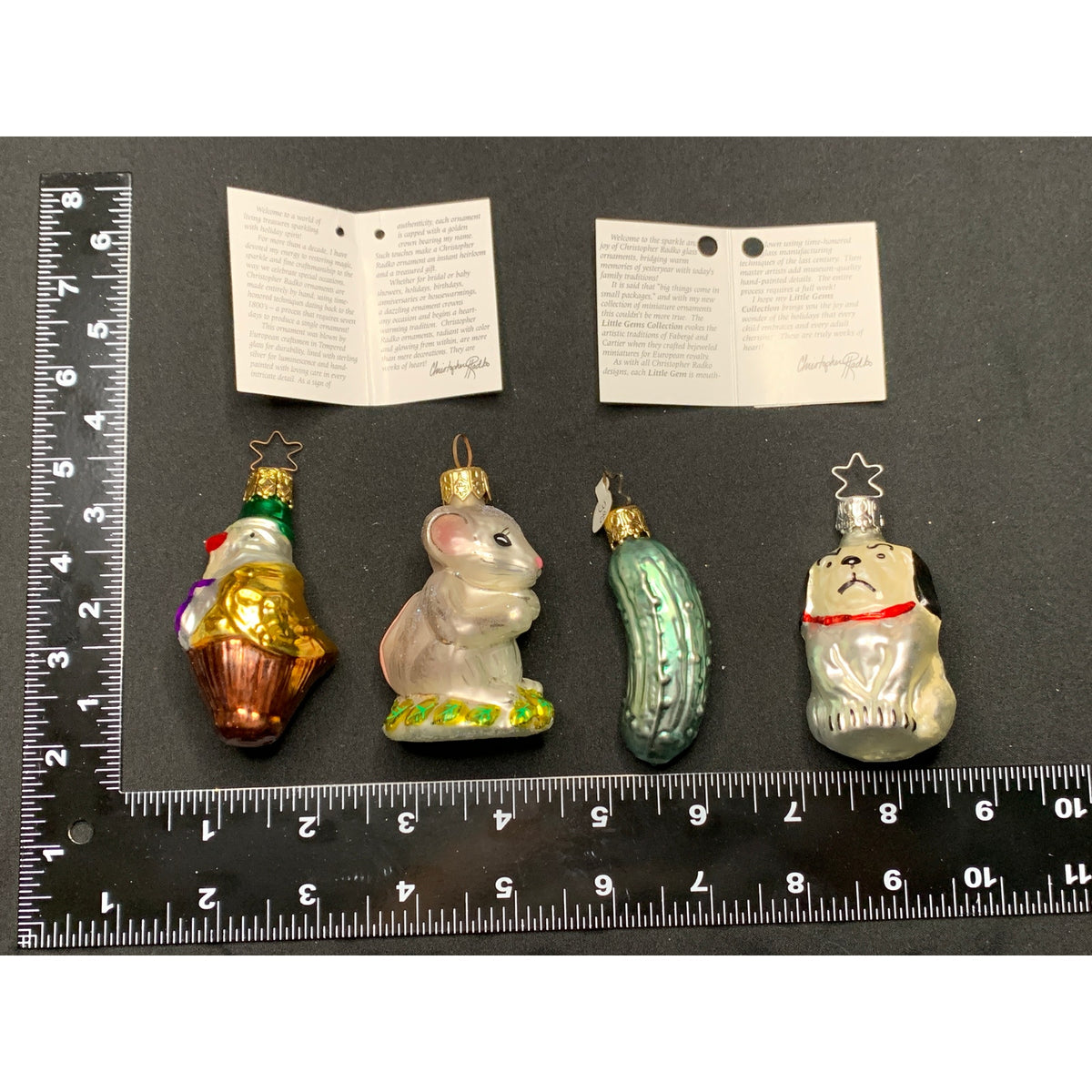 Christopher Radko Old World Christmas Glass Ornament Lot 12 Whiskers Beefeater