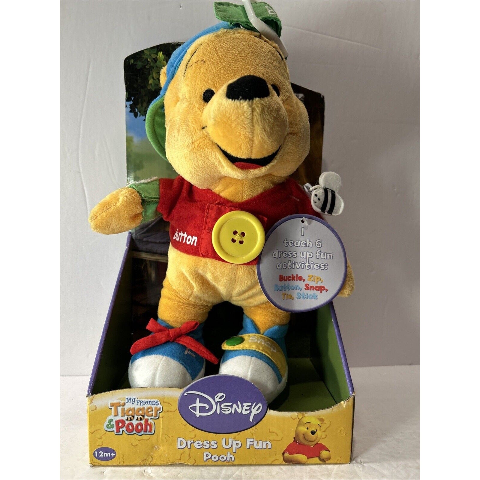 Walt Disney Dress Up Fun Winnie Pooh- Buckle, Zip, Button, Snap, Tie, Stick-NEW