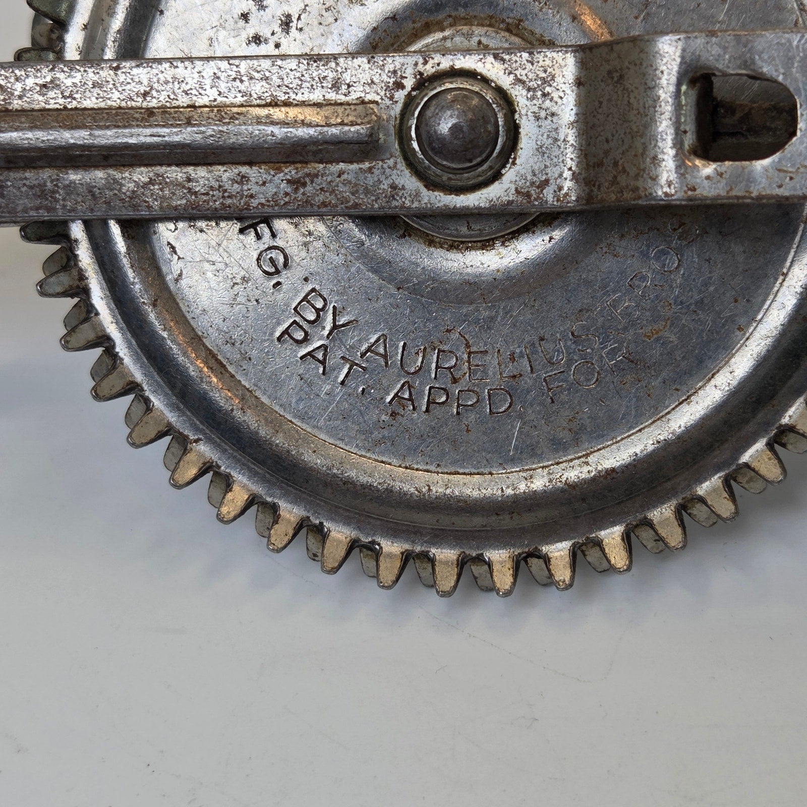 Favorite F.G. Aurelius Hand Crank Egg Beater Pat Appd For Antique Mixer