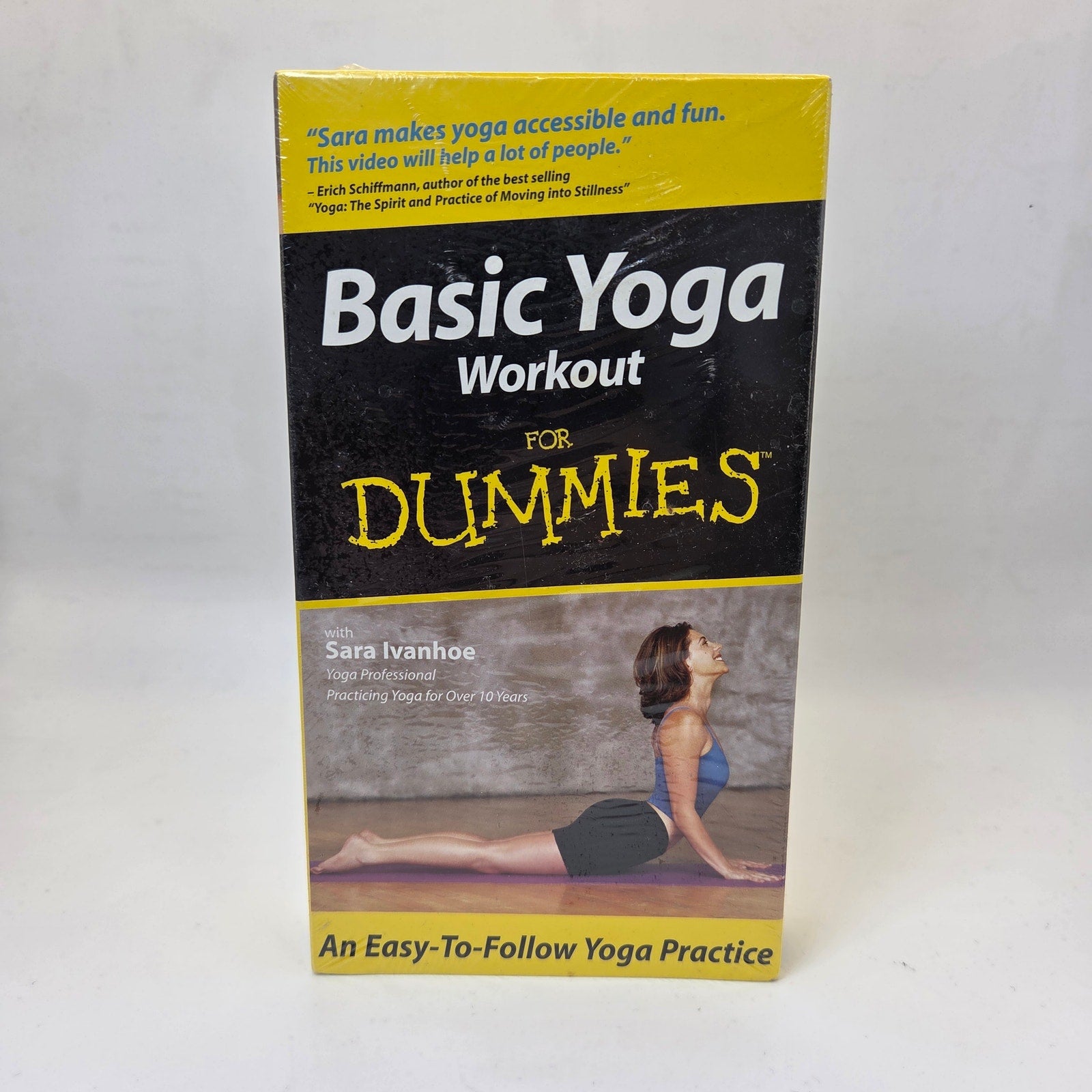 Basic Yoga Workout for Dummies VHS Sealed Sara Ivanhoe Fitness Video