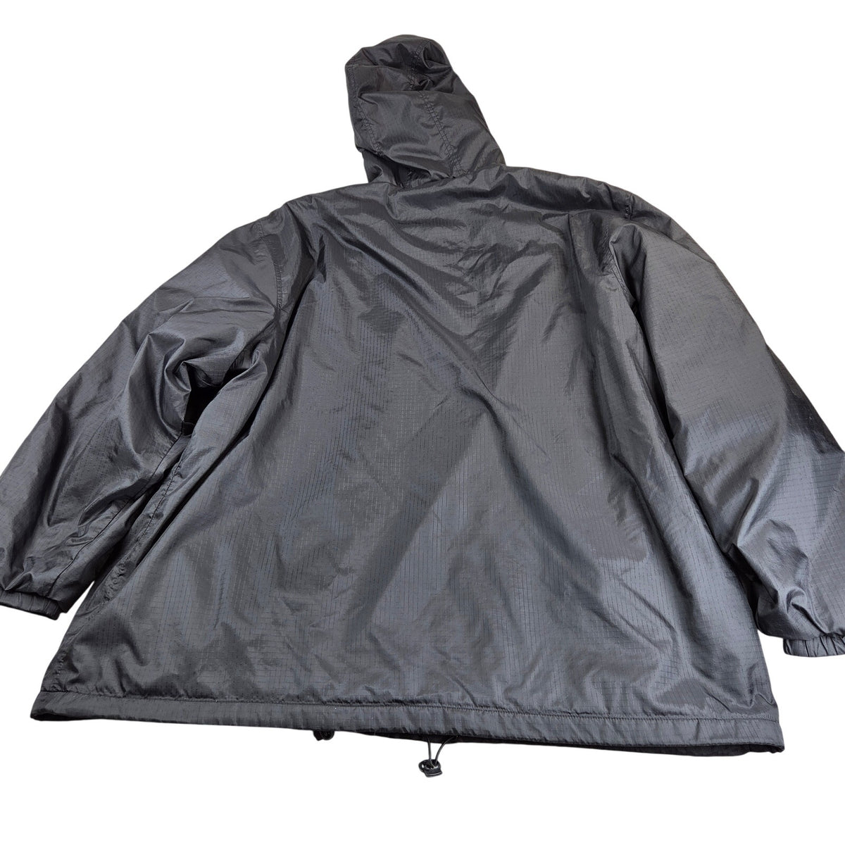 Dickies Fleece Lined Hooded Nylon Jacket Black Full Zip Ripstop Men's 2XL