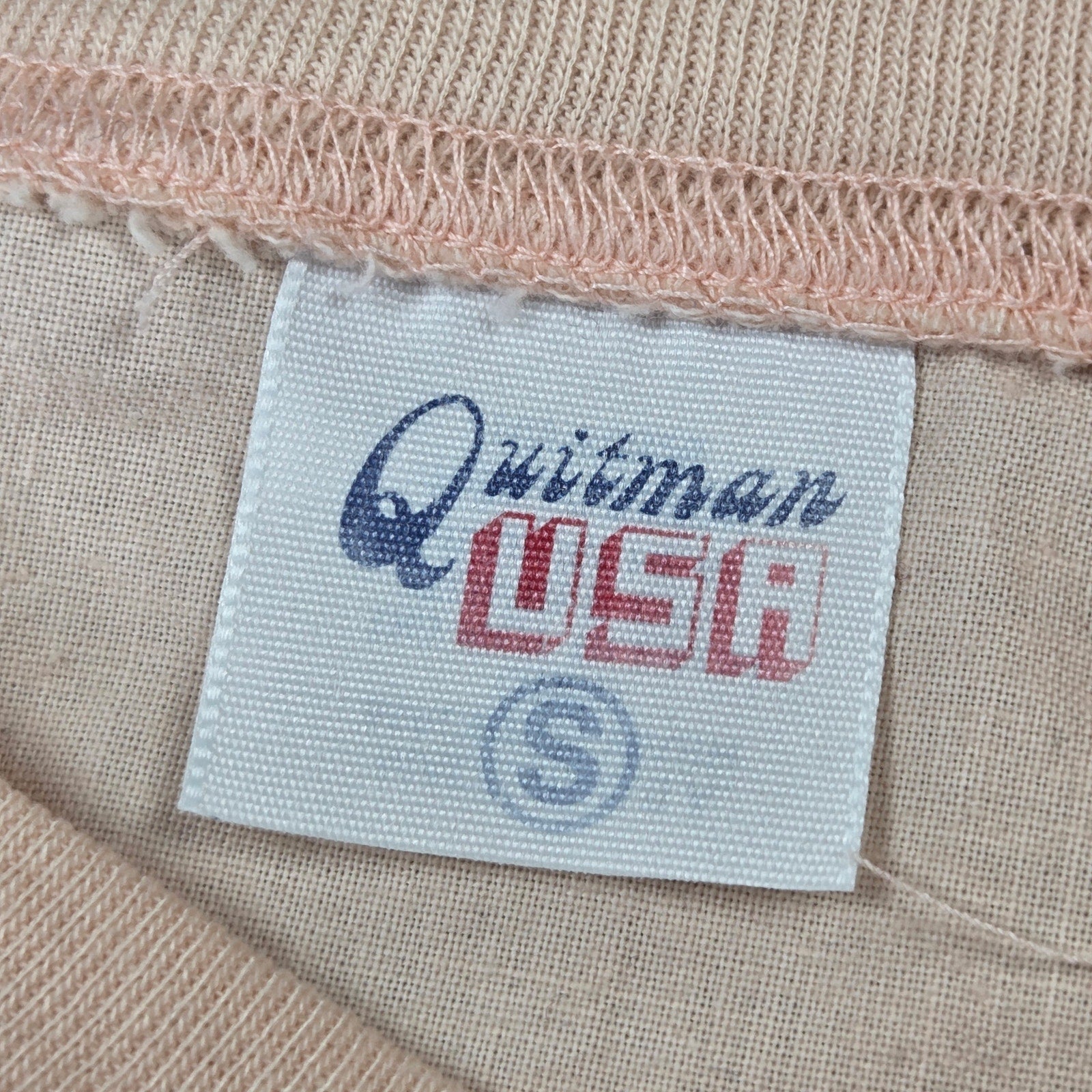 Quitman USA Vintage Schmidt Beer Quack One Open Long Sleeve Shirt Size S USA