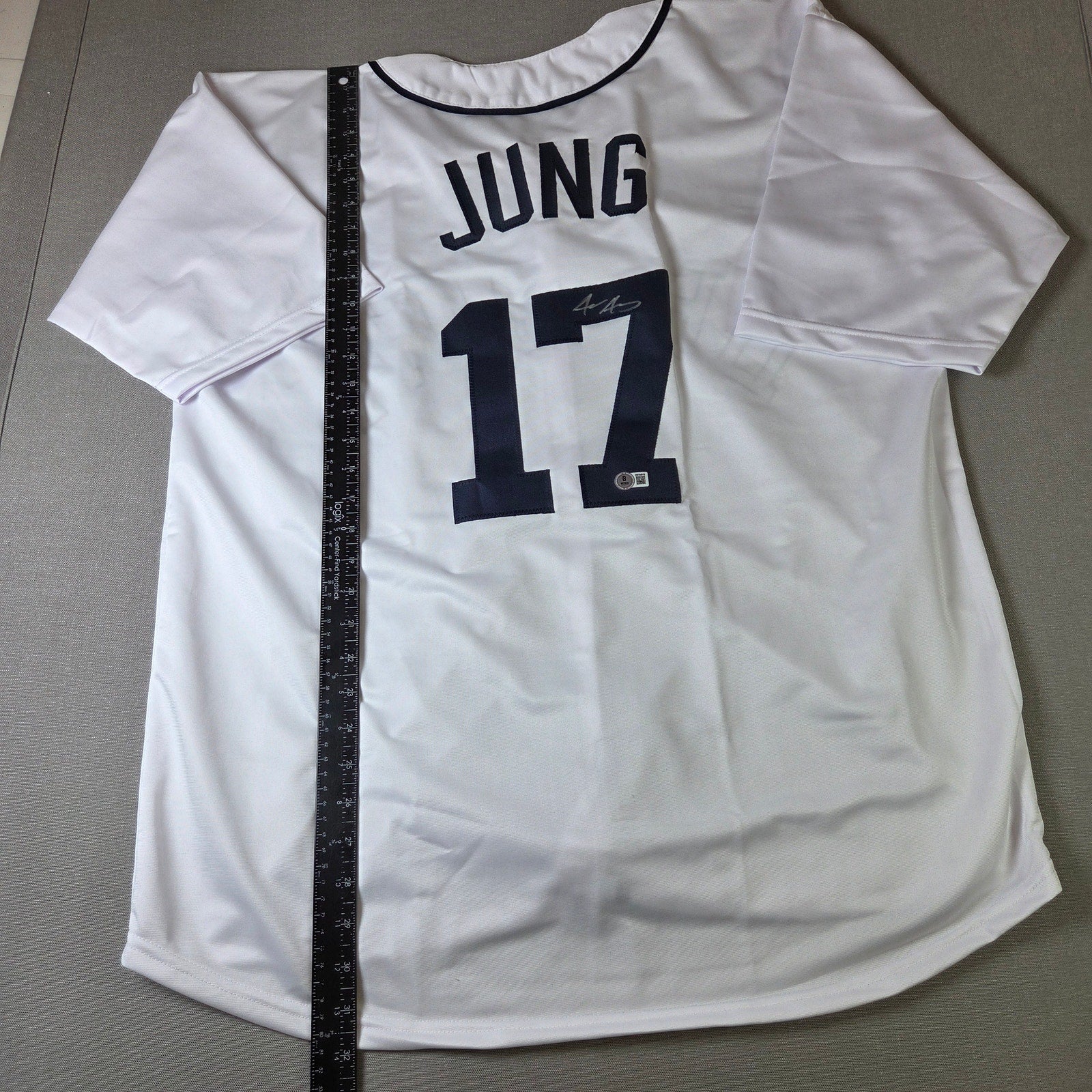 Jace Jung Detroit Tigers Signed Custom White Jersey Beckett Witness Autograph