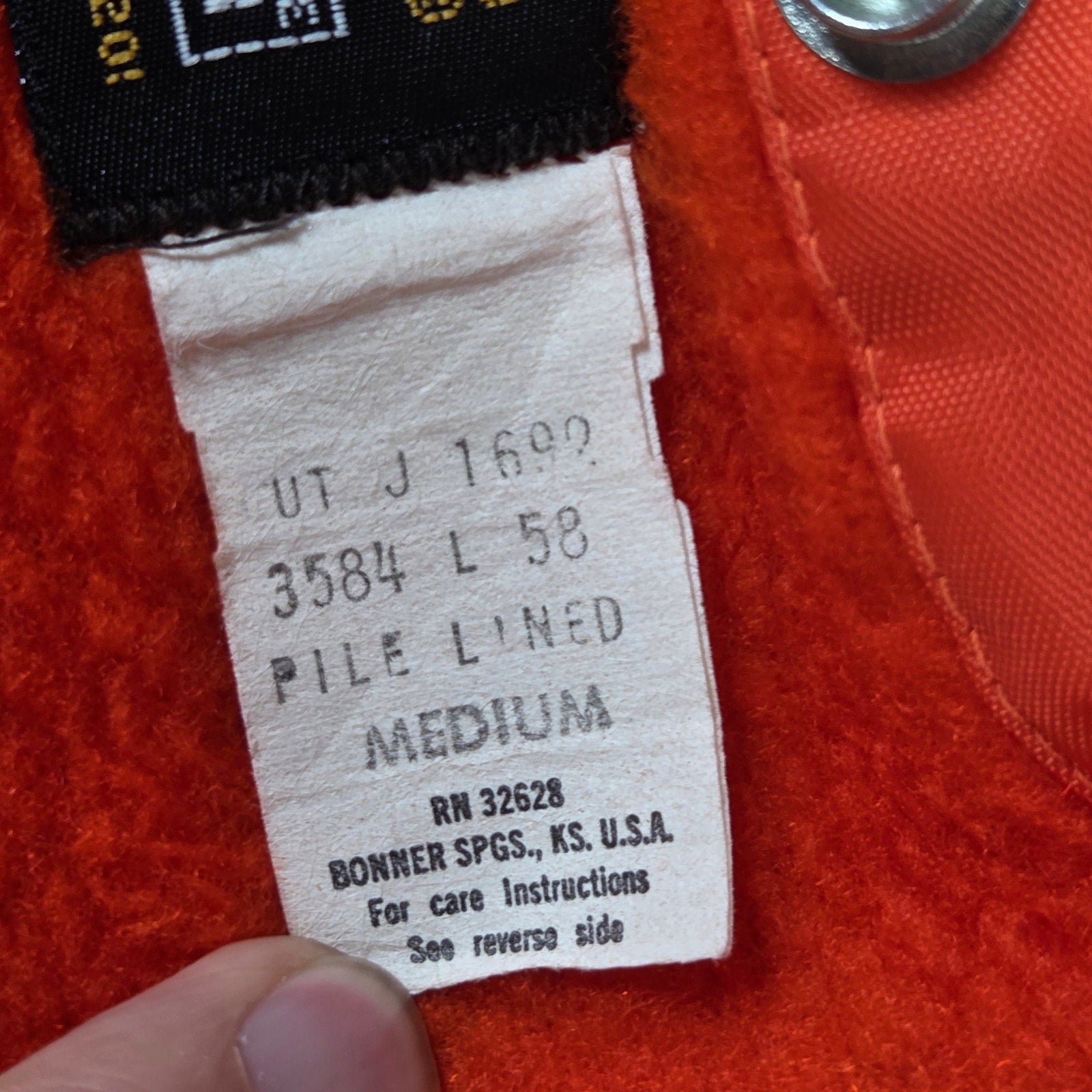 Vintage Swingster Farm Fans Hooded Coach Jacket USA Nylon Mens M Orange