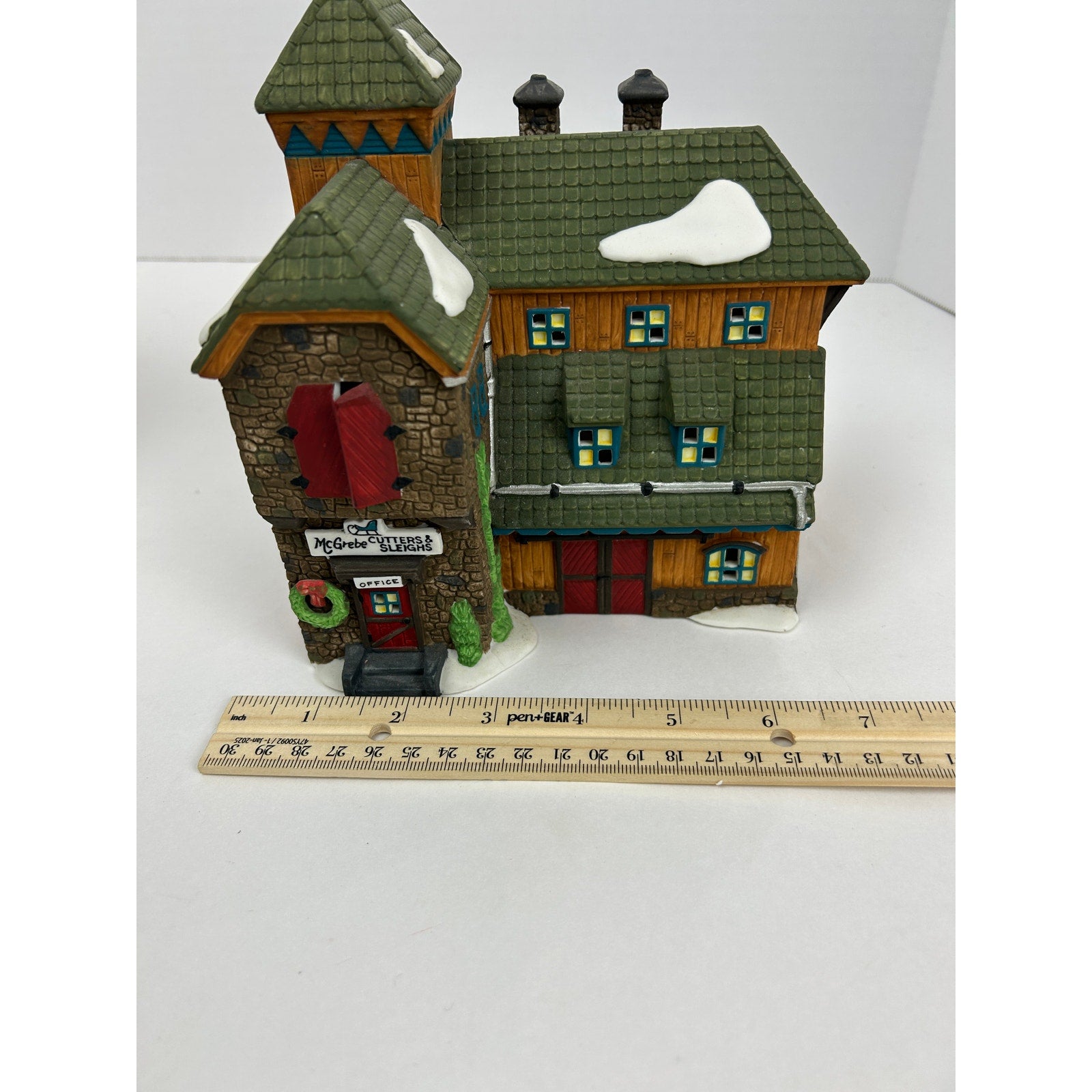 Department 56 New England Village McGrebe Cutters & Sleighs 1991 w Box Lighted
