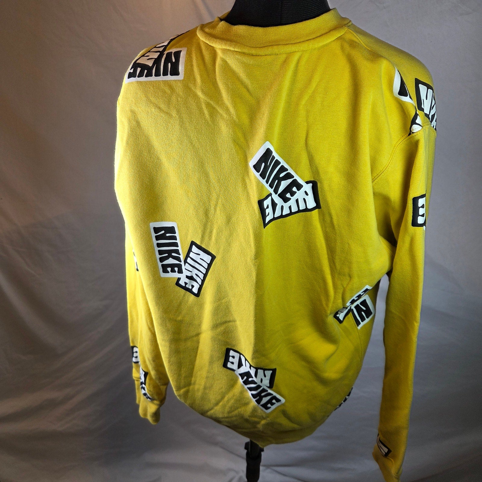 Nike Sportswear Sport Essentials+ All Over Logo Long Sleeve Shirt M Yellow
