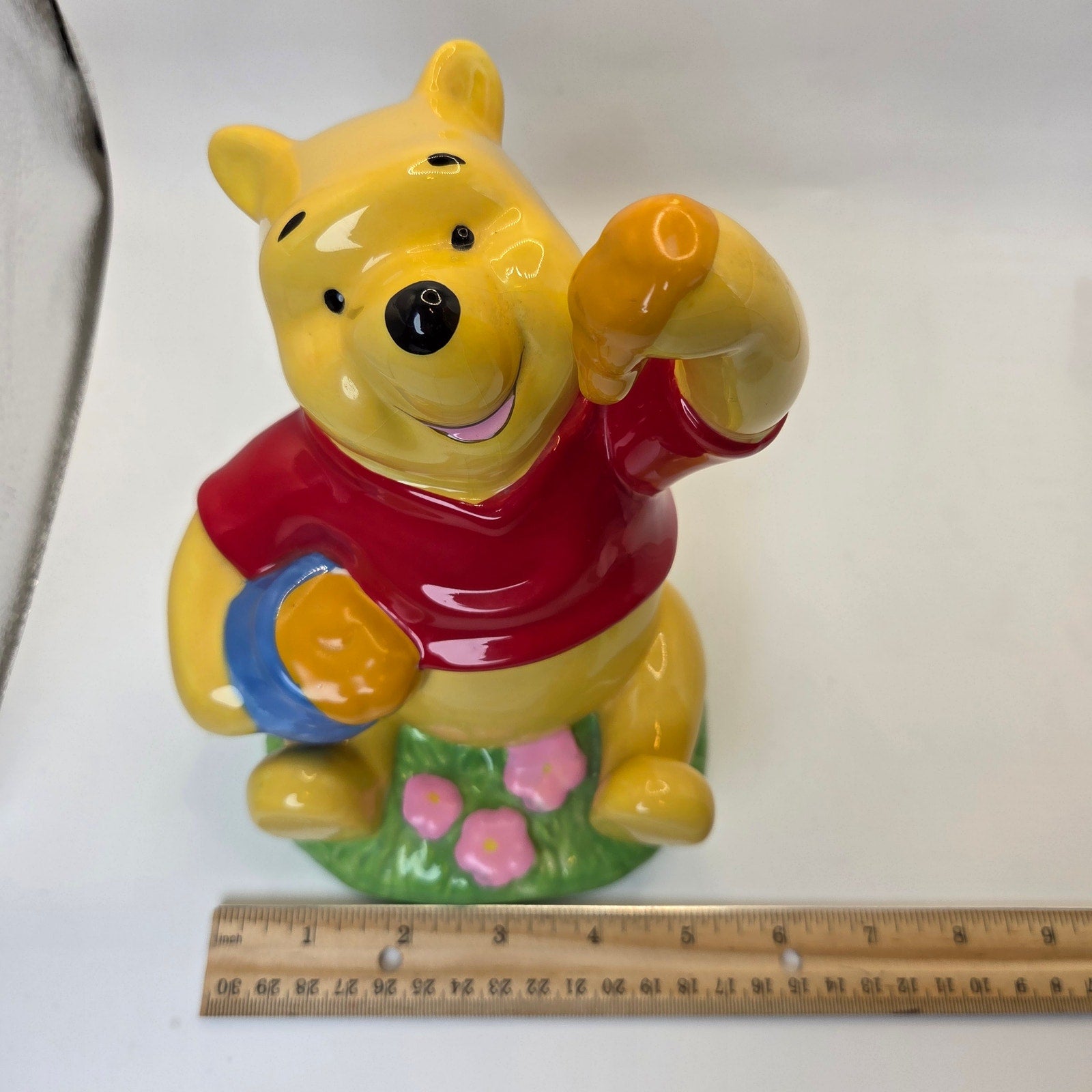 Disney Winnie the Pooh Enesco Ceramic Piggy Bank 8" Honey Pot Coin Bank