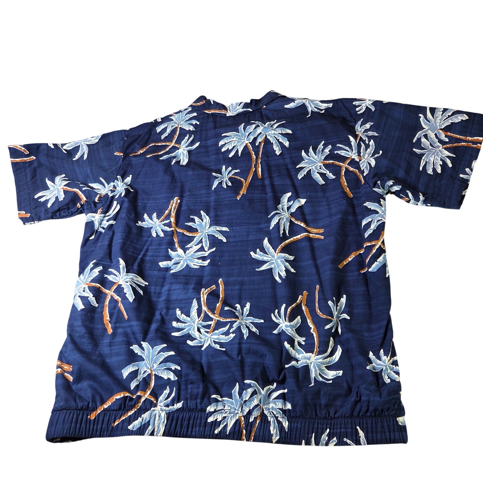 Mr. Casual XL Palm Tree Print Full Zip Terrycloth Lined Shirt Jacket