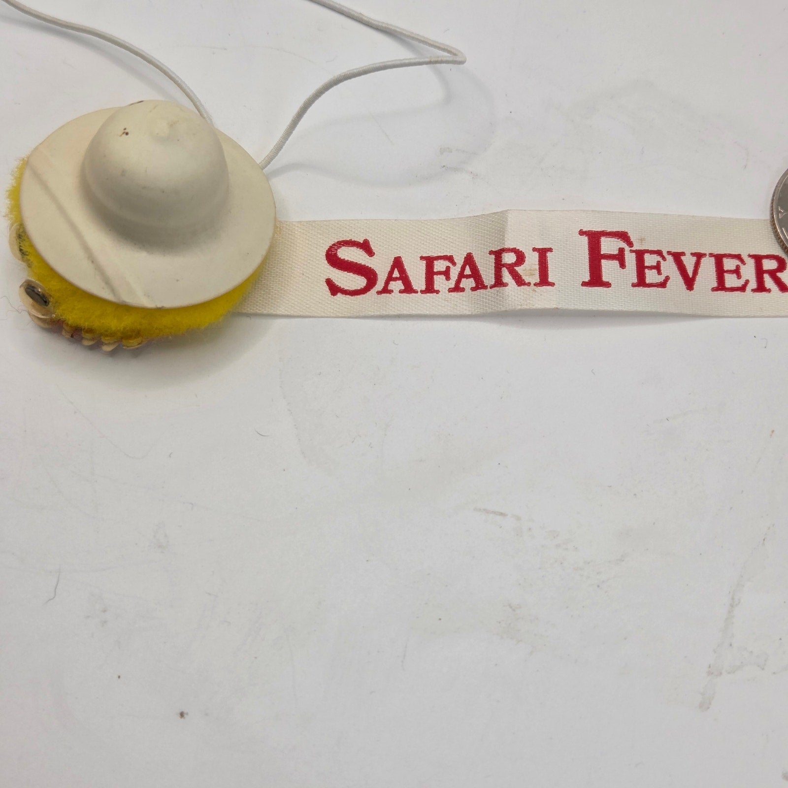 Vintage 70s Safari Fever Pom Pom Critter Weepul Souvenir Pith Hat Googly Eyes