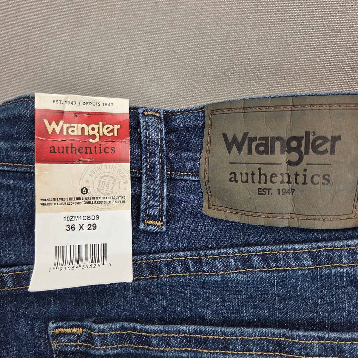 Wrangler Authentics Mens 36x29 Comfort Flex Straight Leg Jeans 10ZM1CSDS NWT