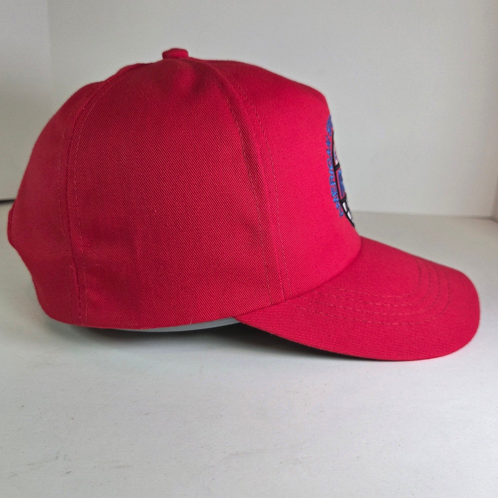 Vintage ASA (American Speed Association) Racing Snapback Hat Red Made in USA