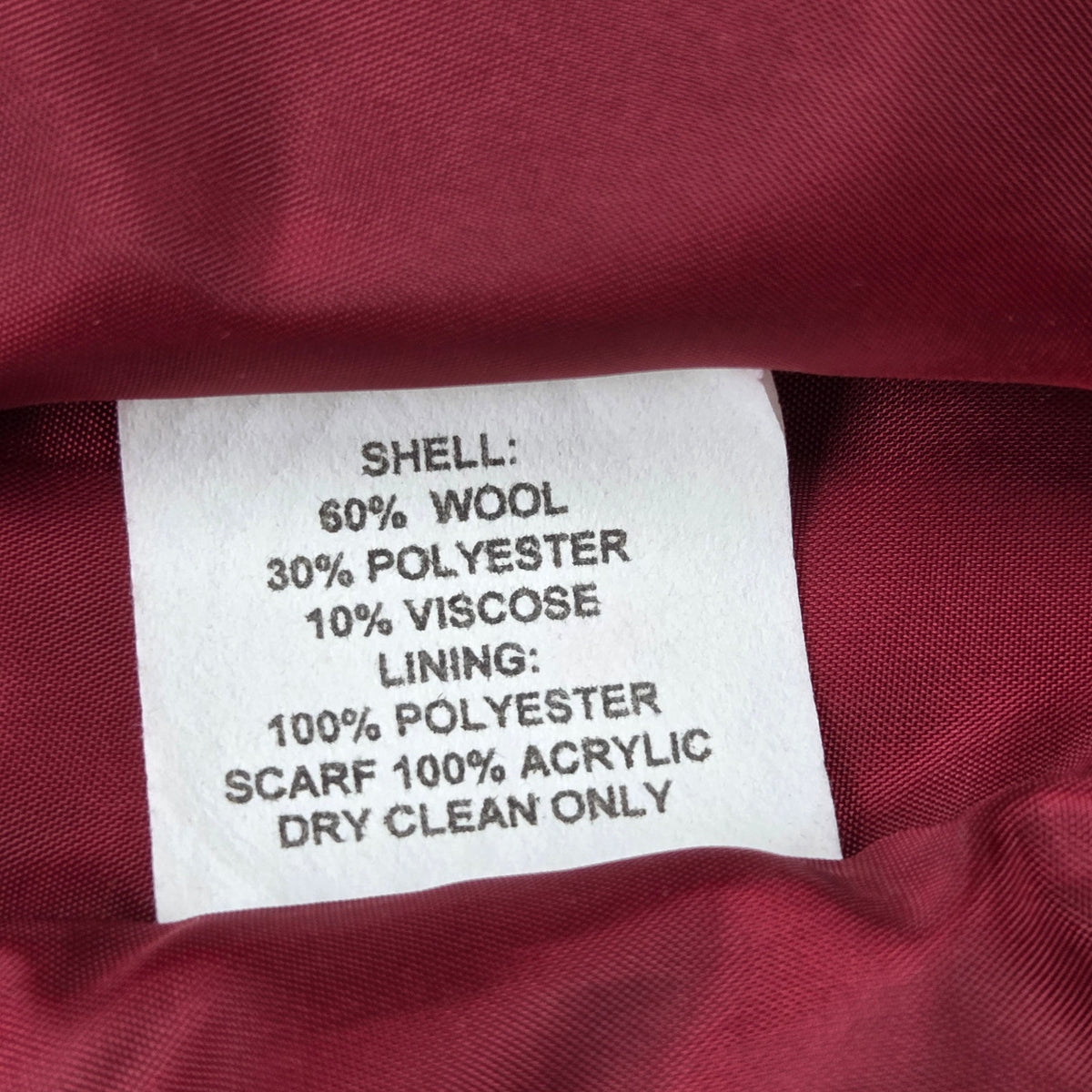 Forecaster of Boston Wool Blend Car Coat Womens 14 Burgundy 3 Button Jacket