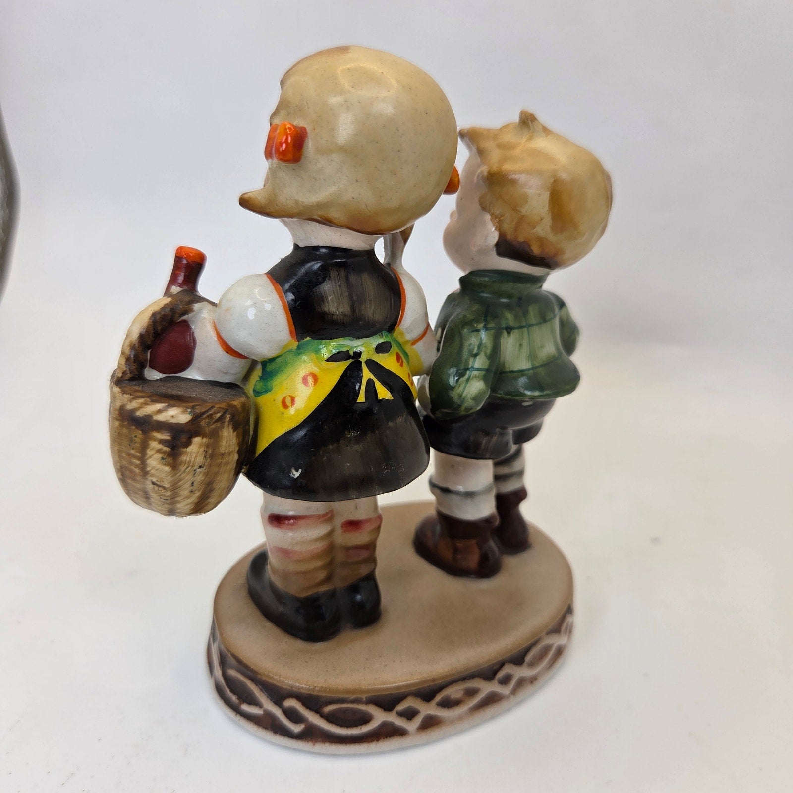 Occupied Japan Boy Girl Couple Figurine Hand Painted Porcelain 4.5in Vintage