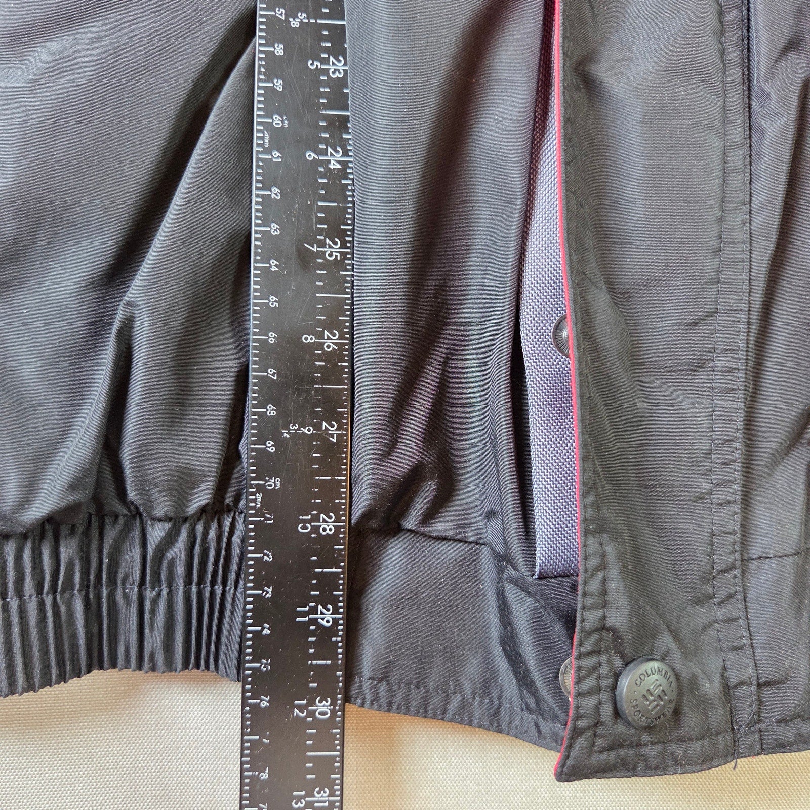 Columbia Bugaboo Jacket Mens XL Gray Red Nylon Shell Only Vintage