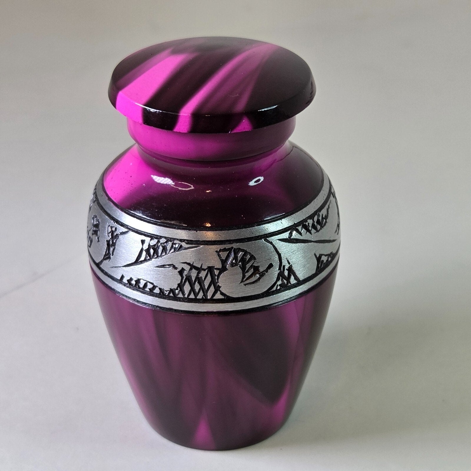 Purple Mist Small Cremation Keepsake, Urn for Ashes 2.75"