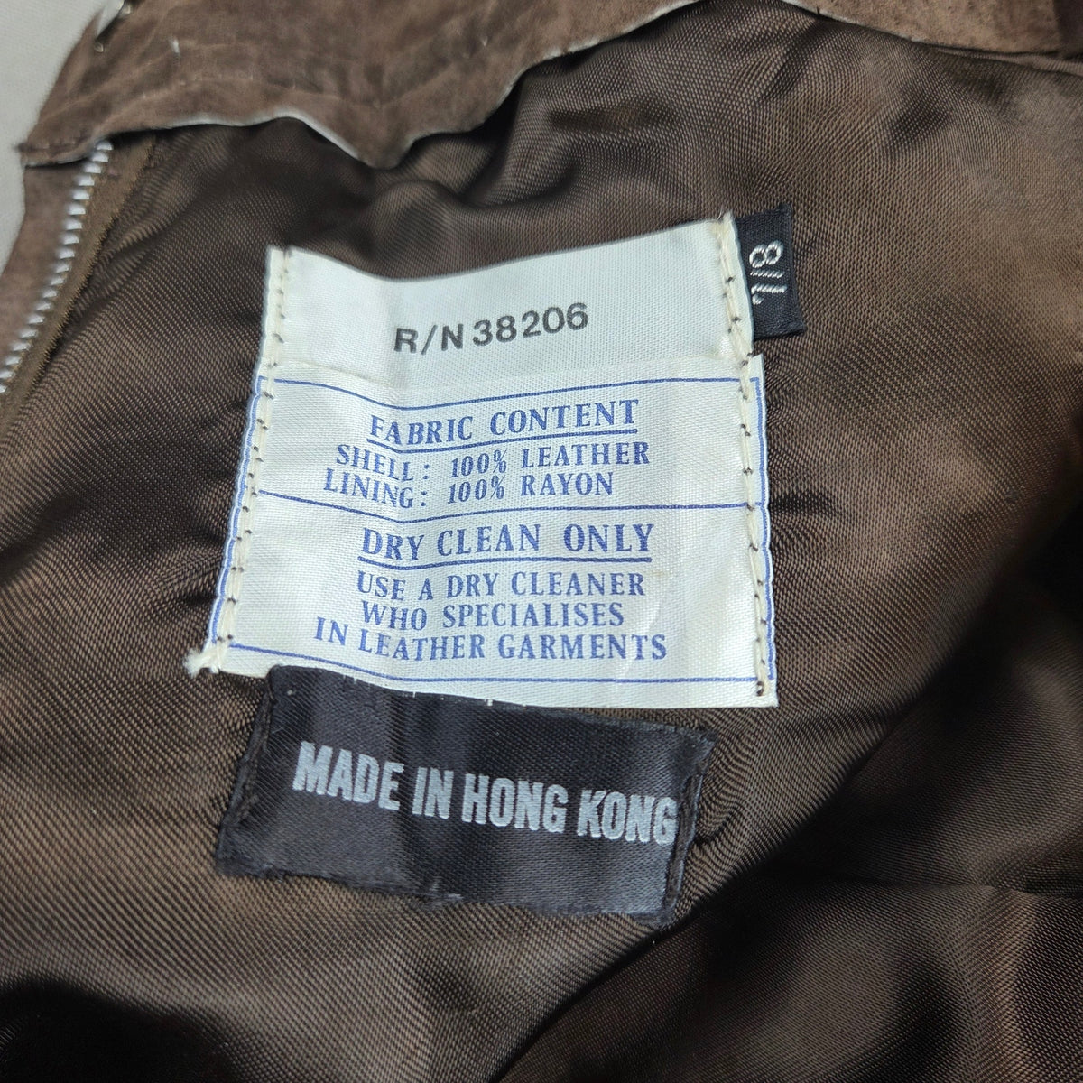 Vintage Brown Suede Leather Pants Womens 7/8 Talon Zip Hong Kong Wide Leg