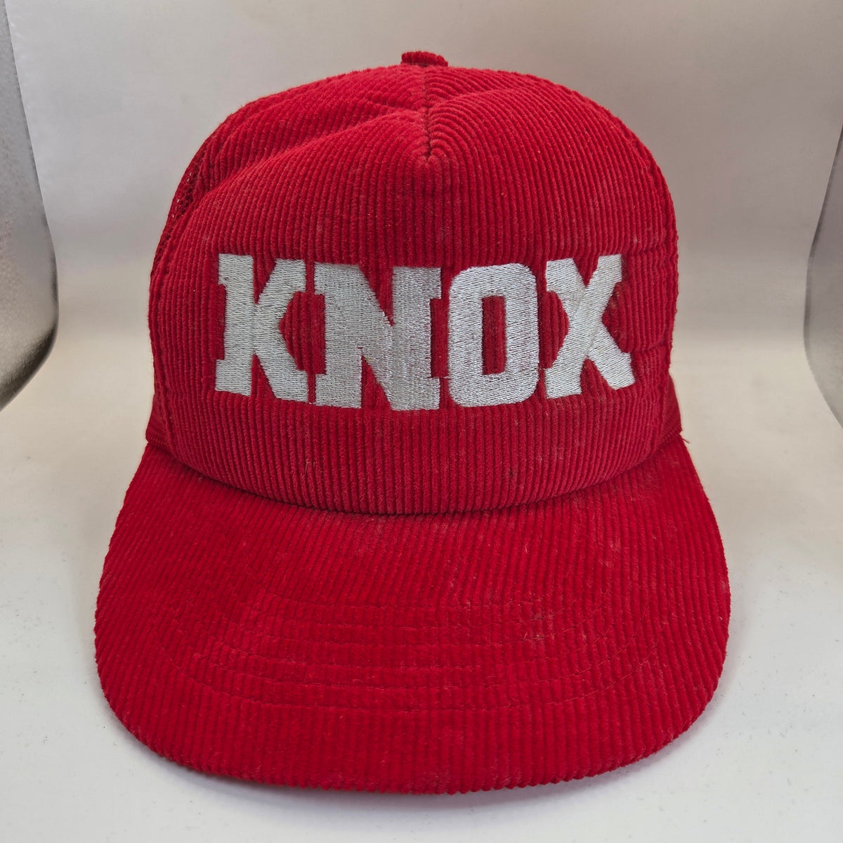 Vintage Knox Lumber Company Corduroy Trucker Snapback Hat Taiwan OSFA Mesh