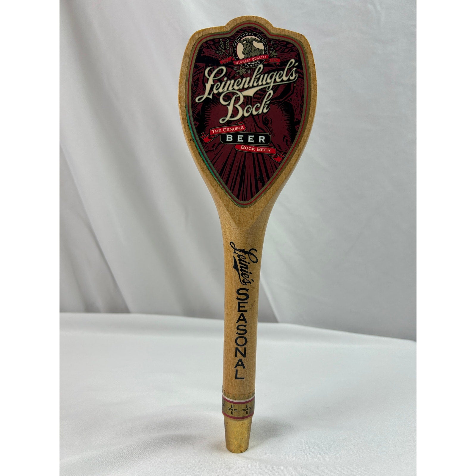 Leinenkugel's Bock Seasonal Beer Tap Handle Wood Draft Faucet Pull Knob