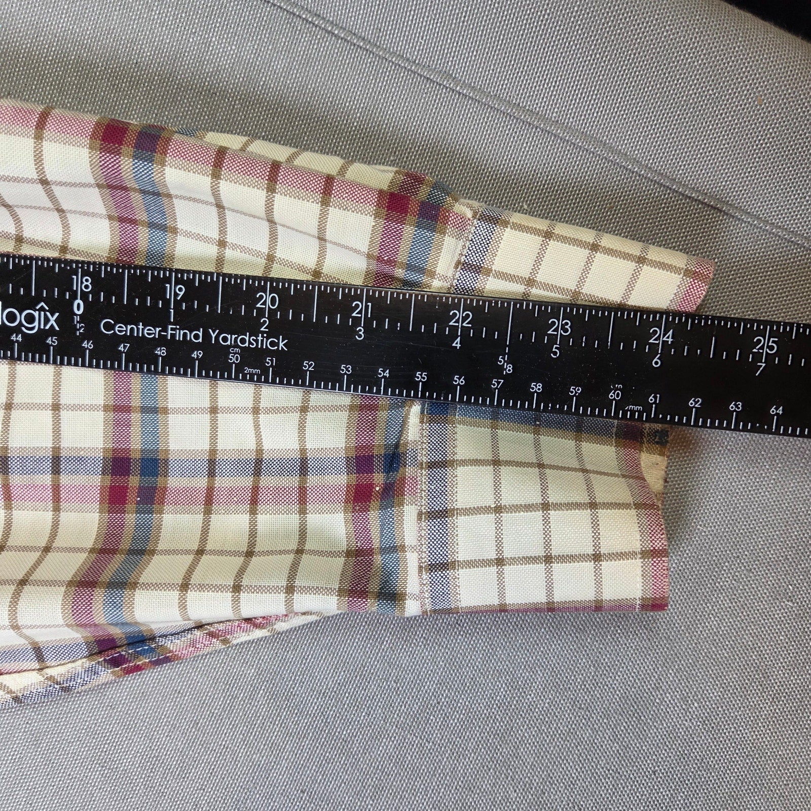 Dockers Mens XL Plaid Long Sleeve Button Down Cotton Shirt Wrinkle Free