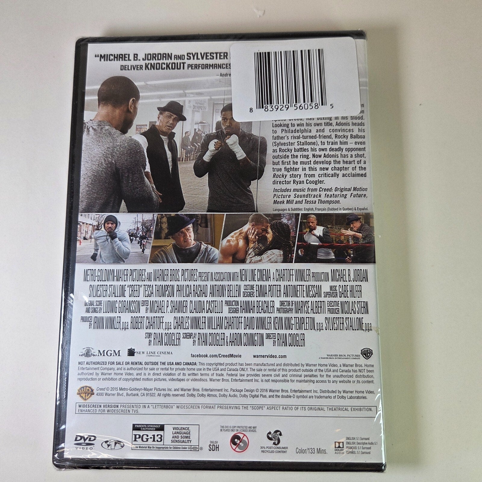 Creed DVD Promo 2015 Michael B. Jordan Sylvester Stallone NEW Sealed