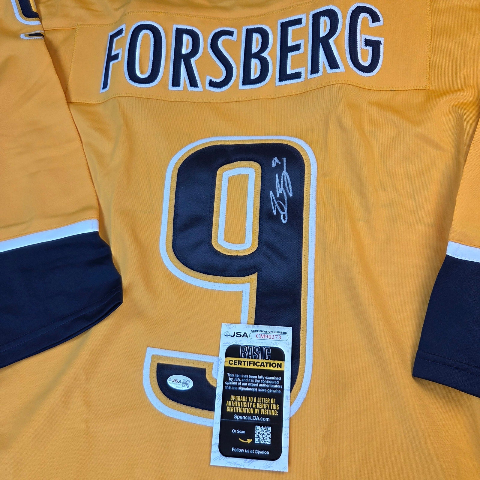 Filip Forsberg Signed Nashville Predators Custom Jersey XL JSA COA Auto #9