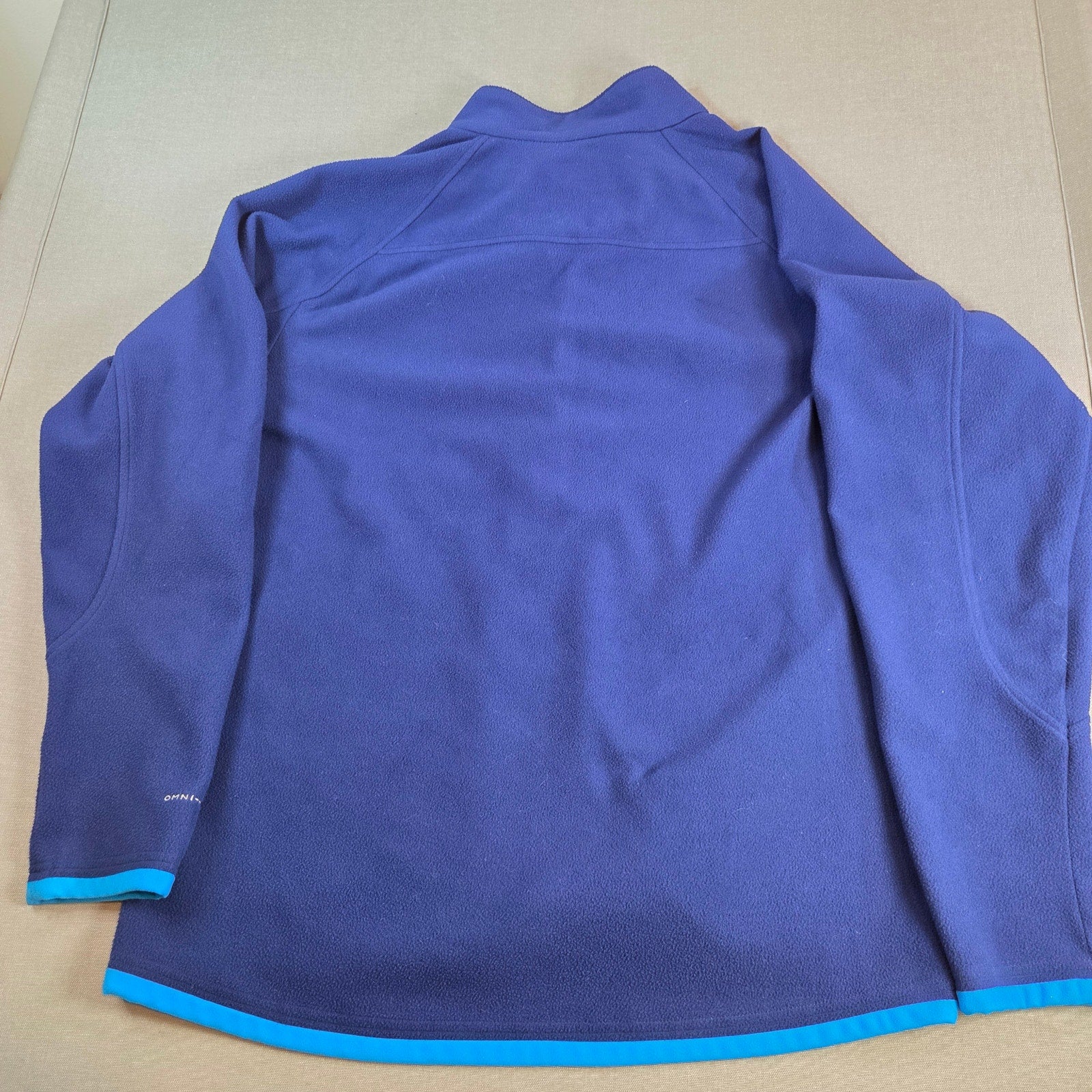 Columbia Omni-Heat 1/4 Zip Pullover Blue Mens Large Approx No Size Tag