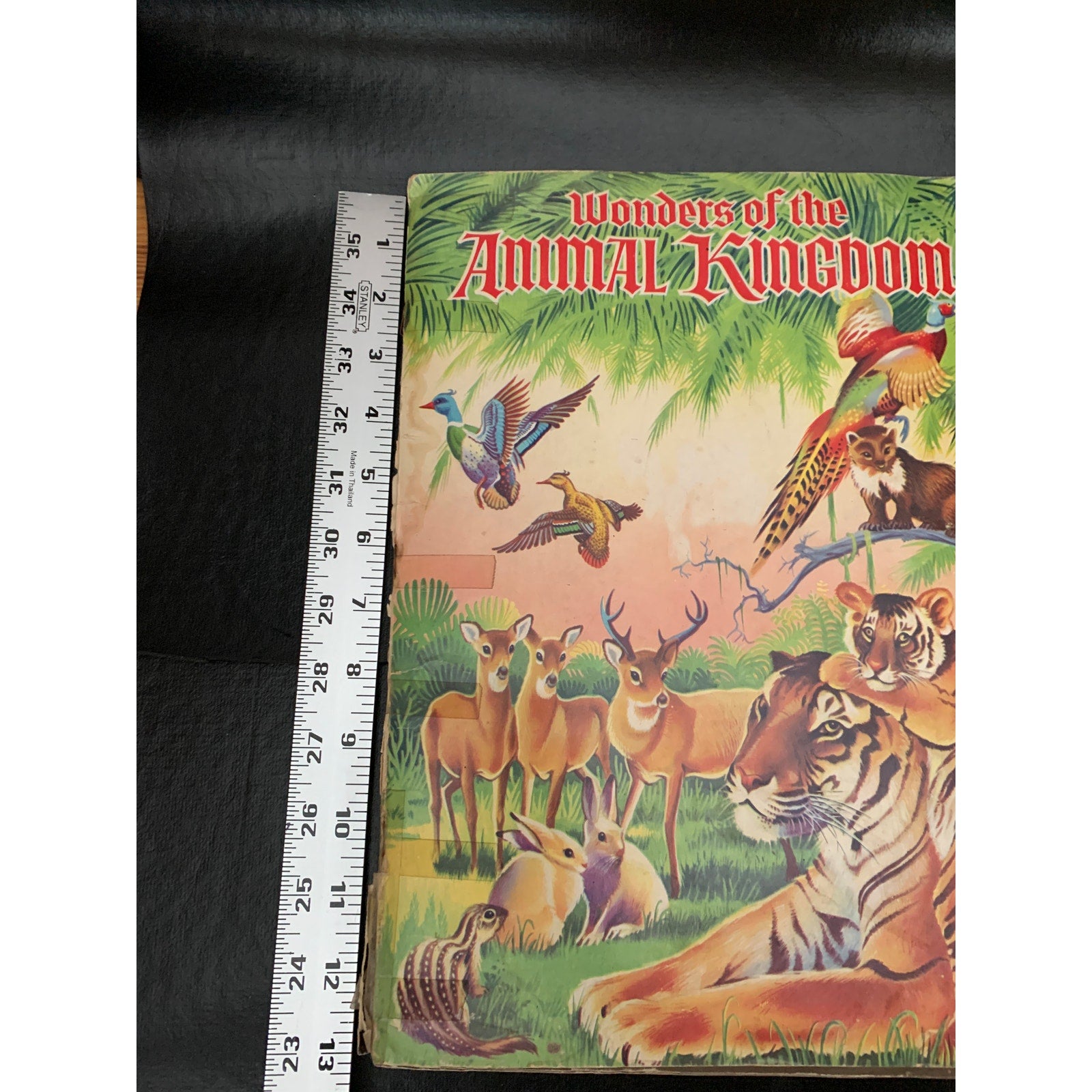 1959 Wonders of the Animal Kingdom Stamp Album Howard Winter Golden Glow AS IS