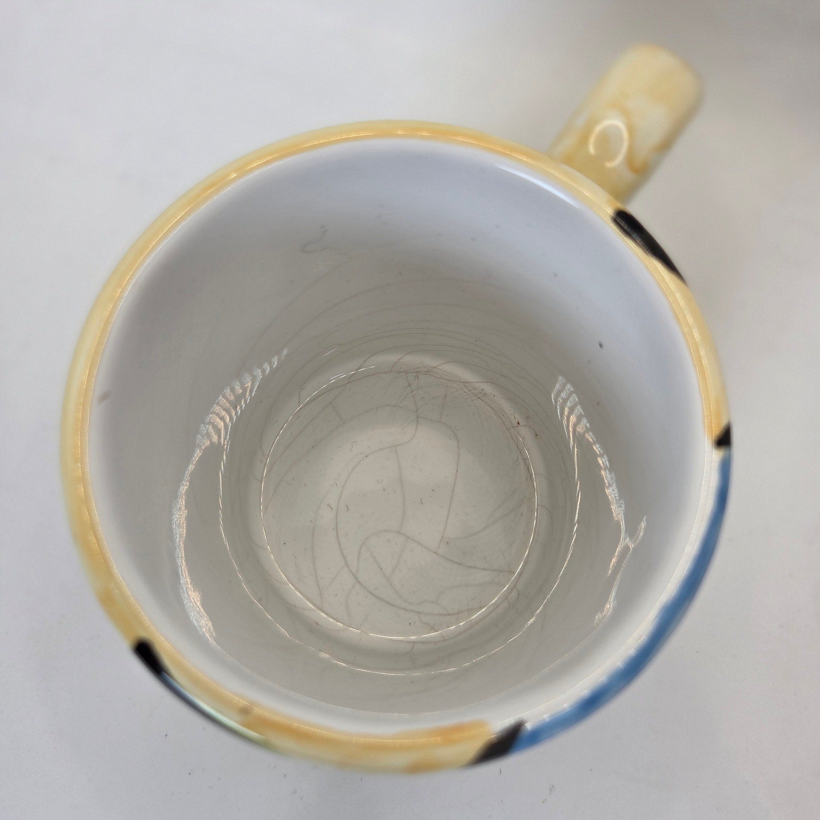 The Cellar 1995 Hand Painted Italy Cat Coffee Mug Vintage Ceramic Cup Art