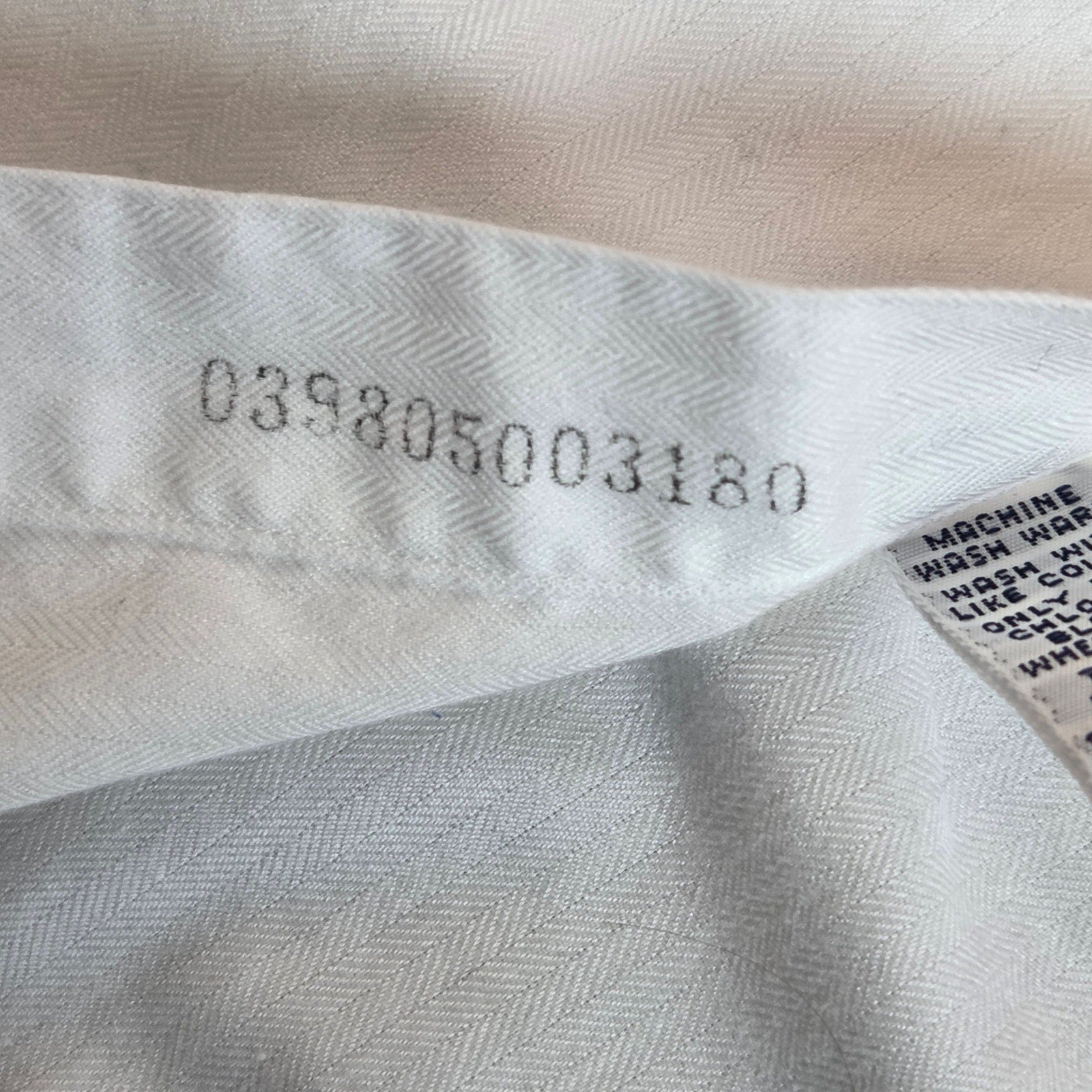 Polo Ralph Lauren Andrew White Dress Shirt 18 34/35 Made in Hong Kong