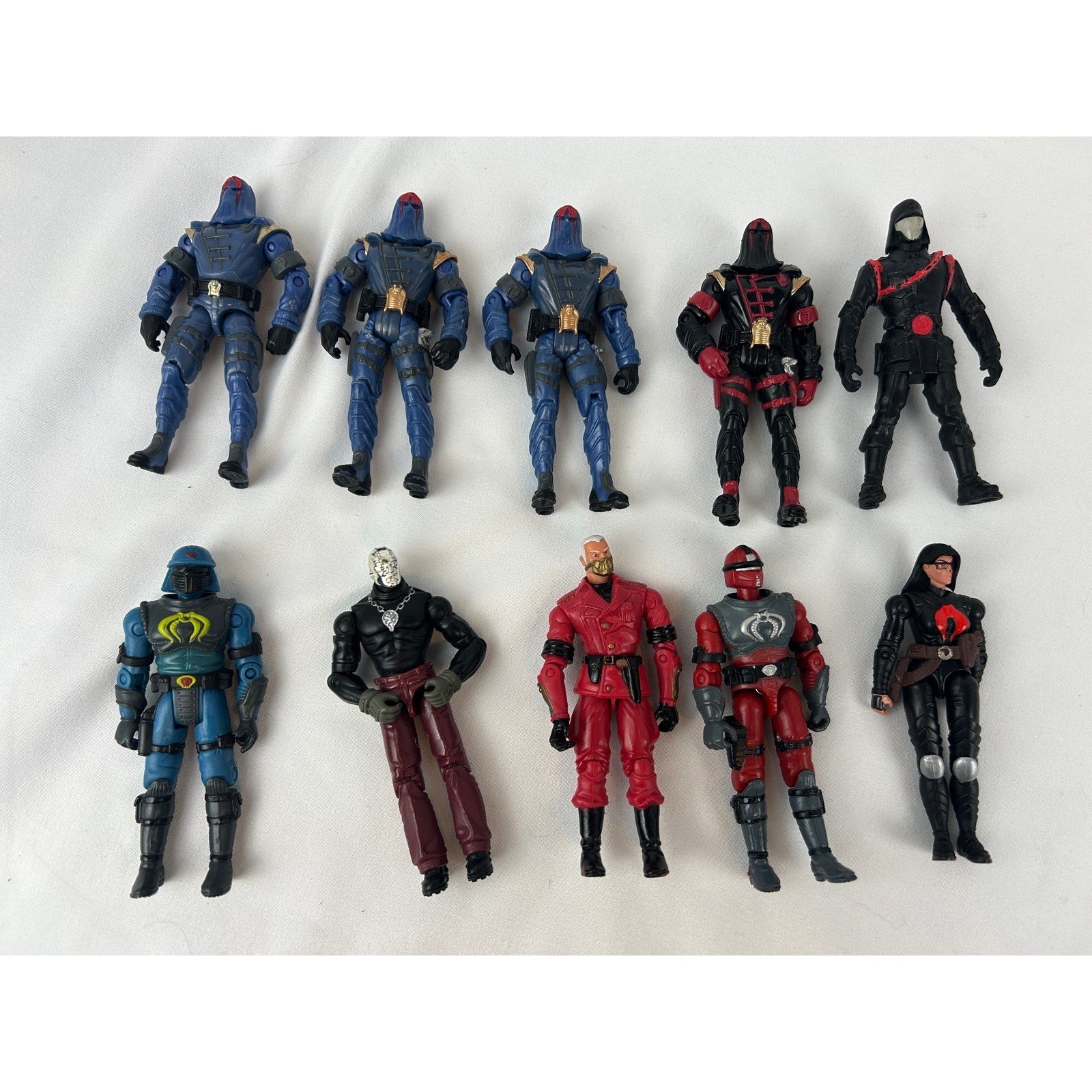 GI Joe Cobra Leadership lot 10 Cobra Commander x4 with Baroness Destro 3.75