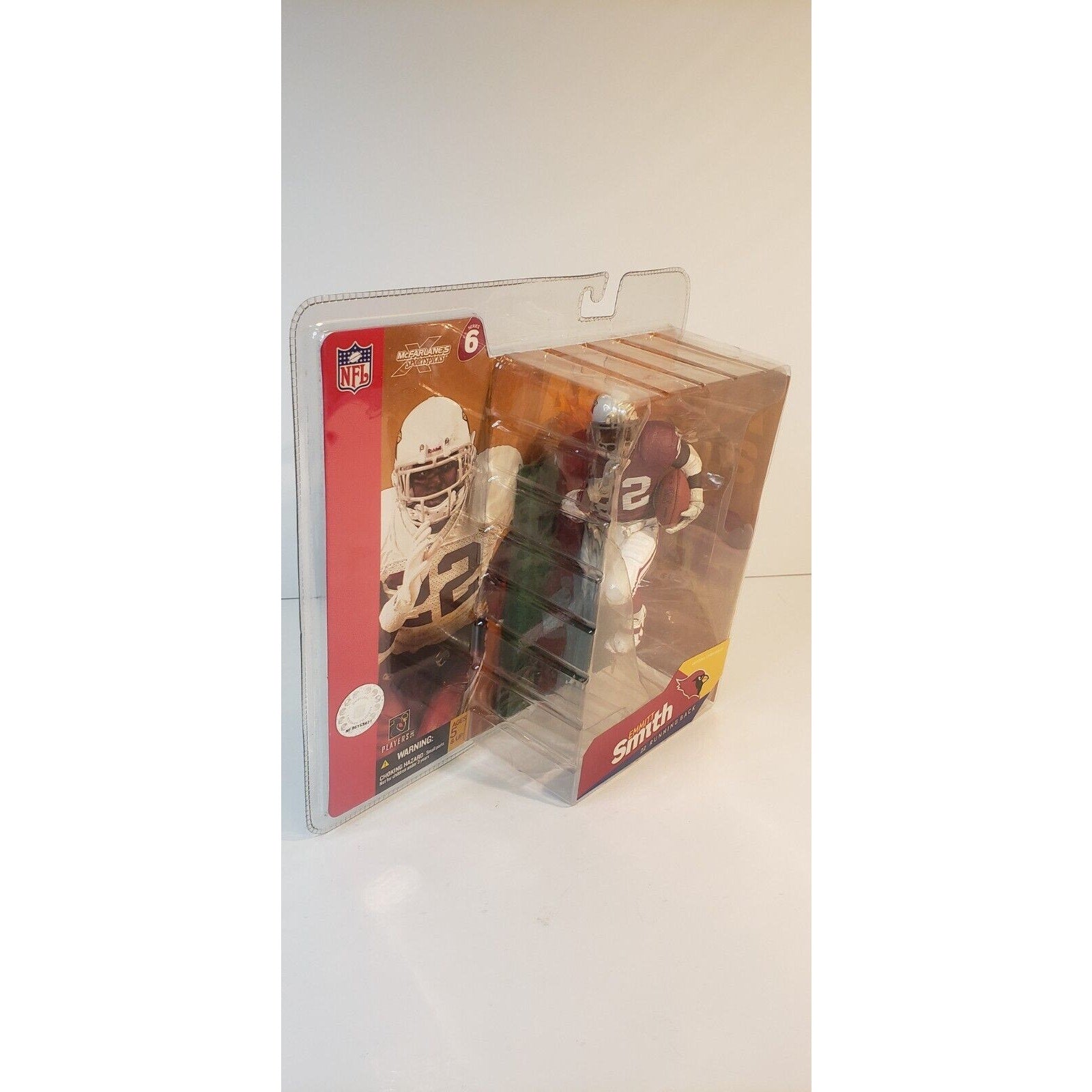 Emmitt Smith McFarlane Series 6 2003 NFL Arizona Cardinals Variant Red Jersey