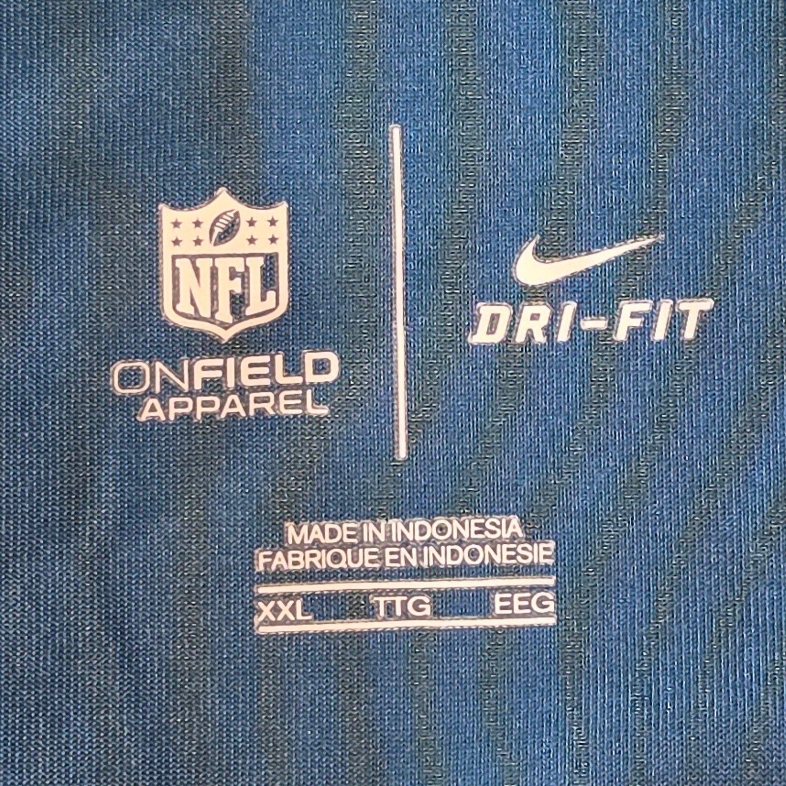 Nike Dri-Fit NFL On Field Miami Dolphins Polo Shirt XXL Aqua Blue