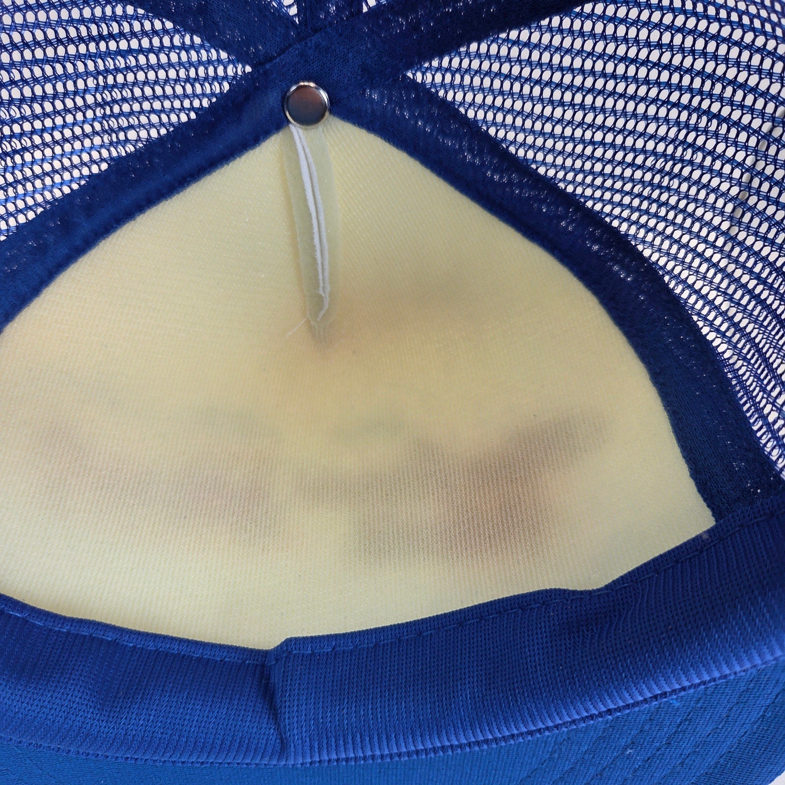 Vintage Mackinac Island MI Trucker Hat Foam Mesh Snapback Taiwan R.O.C. Blue