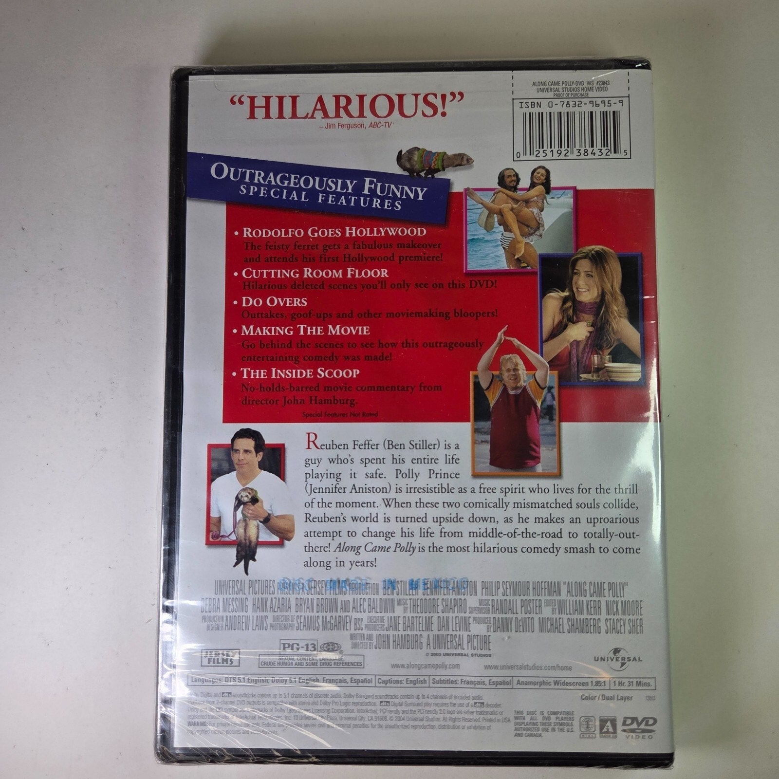 Along Came Polly DVD Ben Stiller Jennifer Aniston NEW