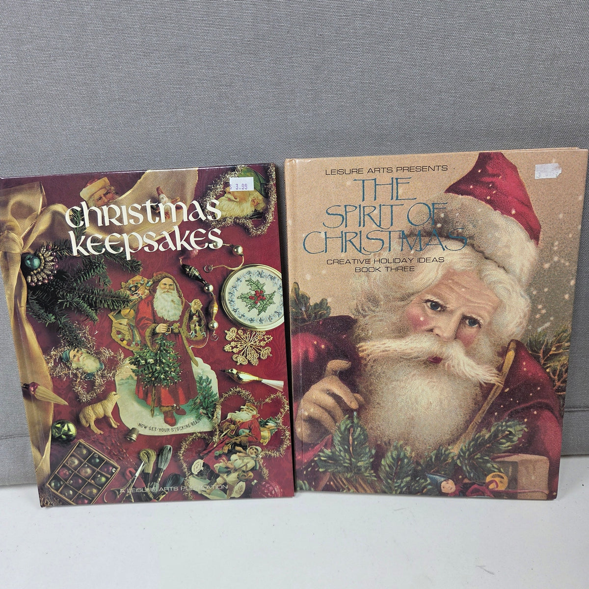 Vintage Christmas Hardcover Book Lot Leisure Arts Crafts Cookies Holiday Ideas