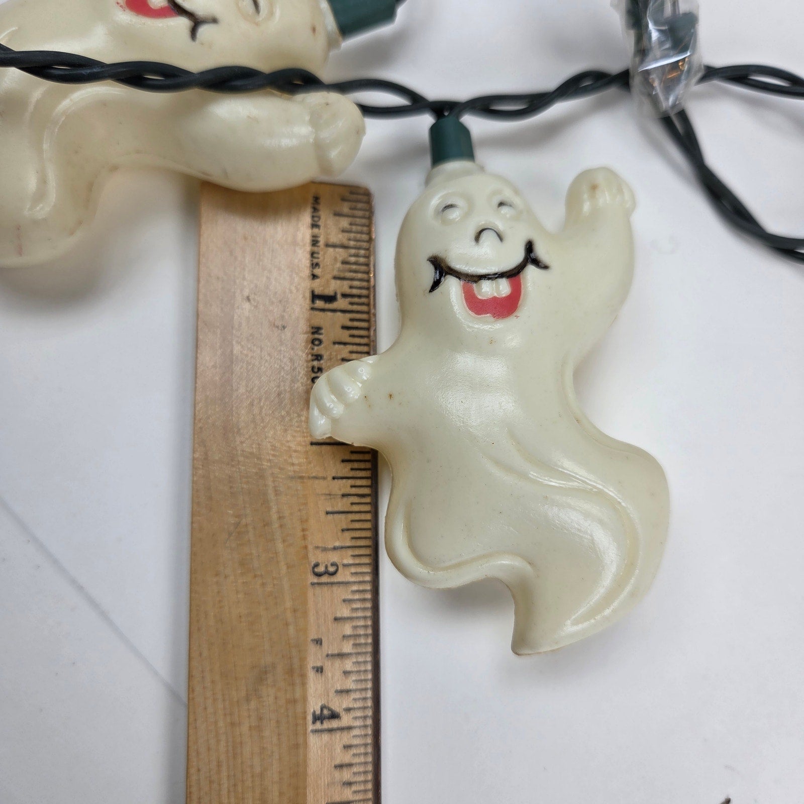 Vintage Halloween Ghost String Lights 10 Light UL Tested Working 10.5 Ft