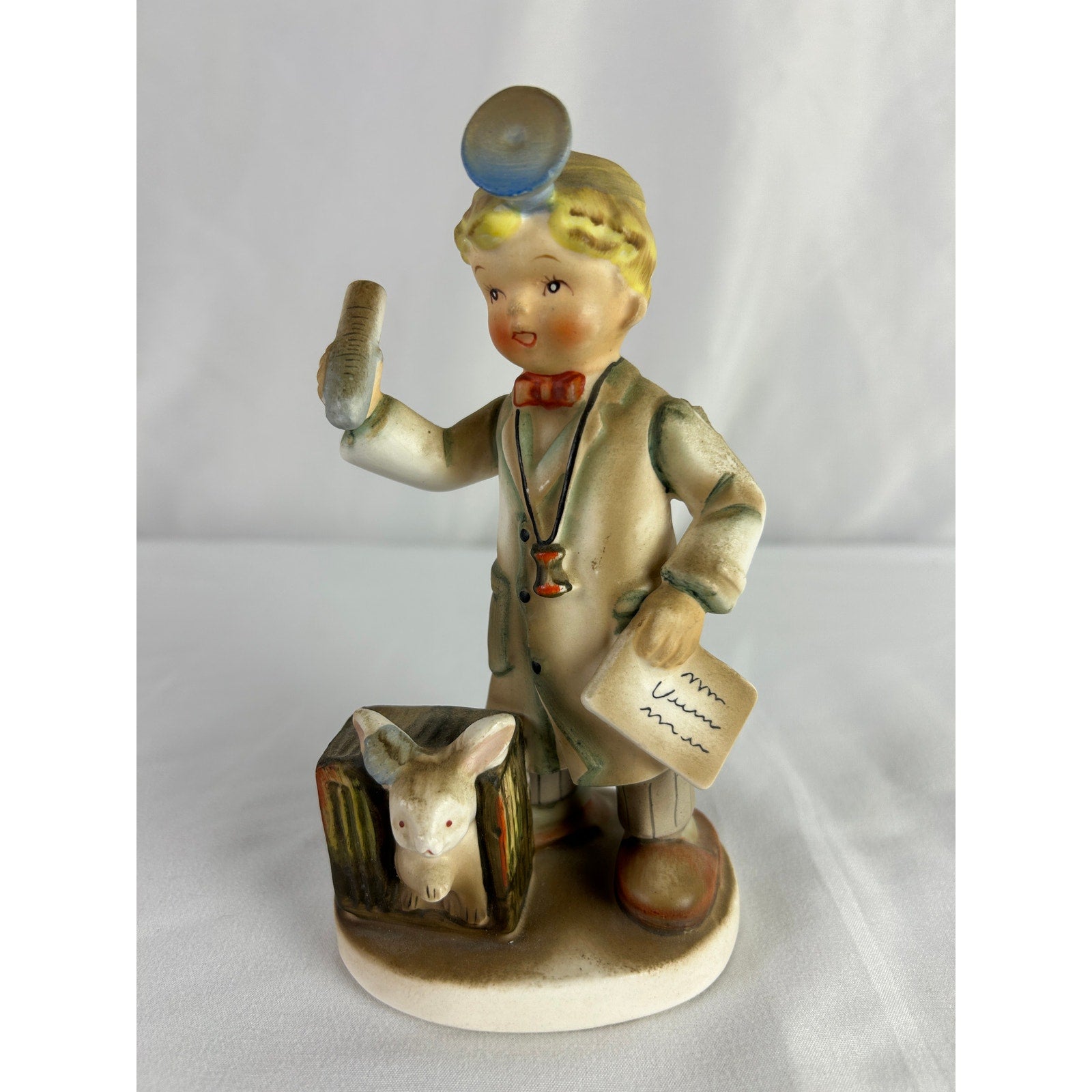 Mid Century Lefton Little Doctor Figurine Boy Dog Medical Theme