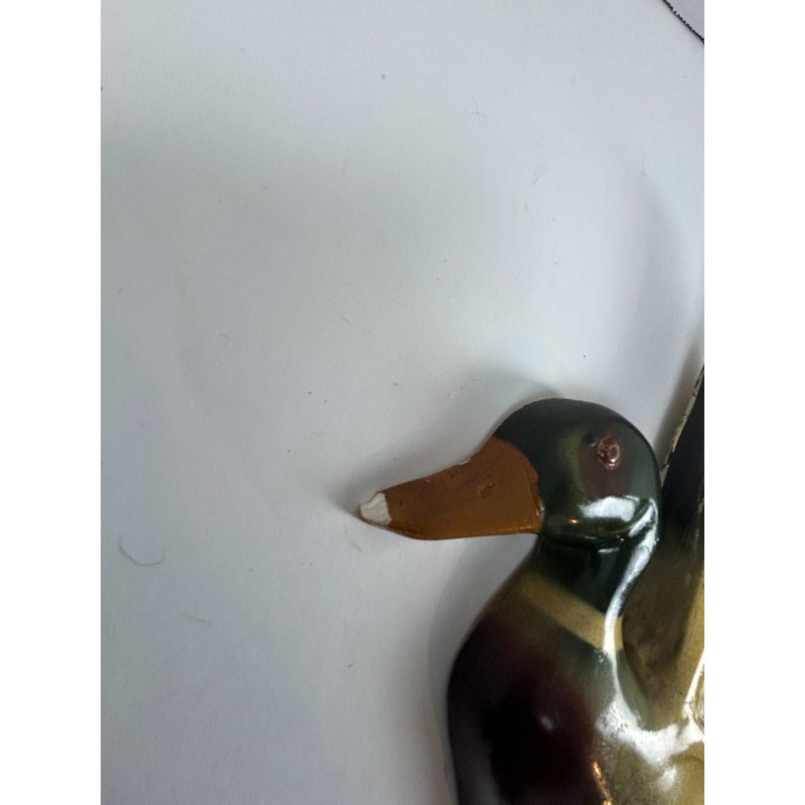 Rare Grain Belt Beer Mallard Duck Chalkware Advertising Wall Plaque 1950s