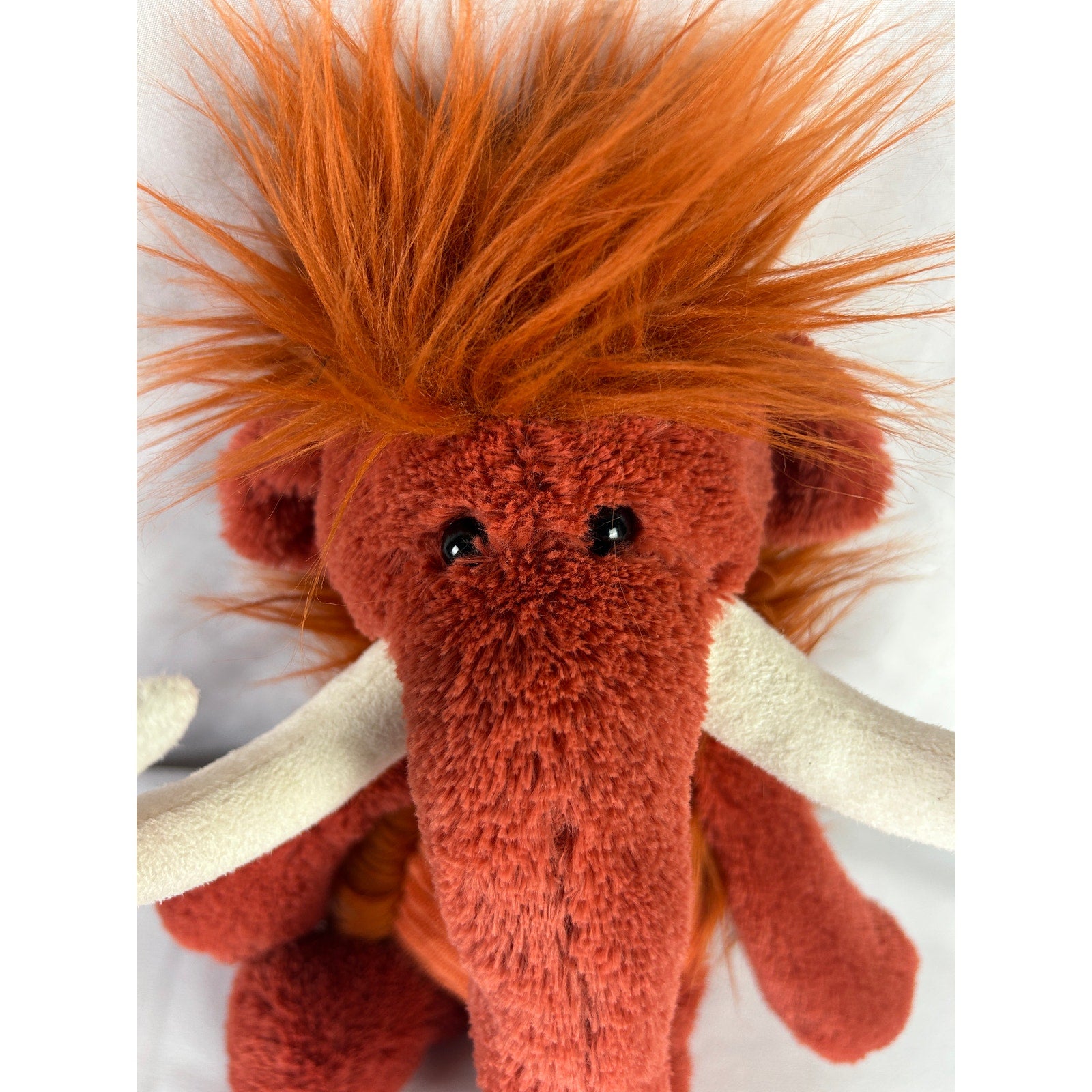 Jellycat Viggo Mammoth Plush Stuffed Animal Orange Woolly Mammoth Retired
